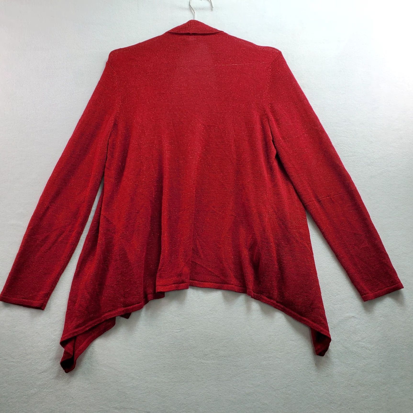 Vintage Chicos Cardigan Sweater Women S Red Knit Rayon Shawl Neck Casual Open 1 (S) Easywear Vintage No Size S / US 4 / IT 40 - 2 Thumbnail