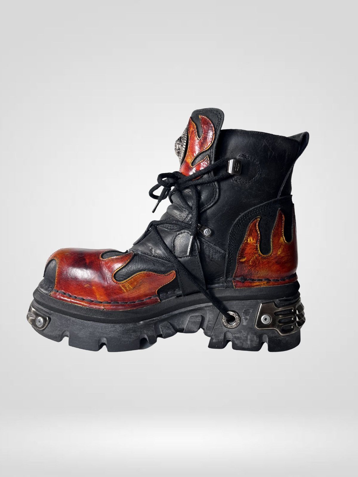 New Rock New Rock Reactor Boots - Red Flame Size US 9 / EU 42 - 2 Thumbnail