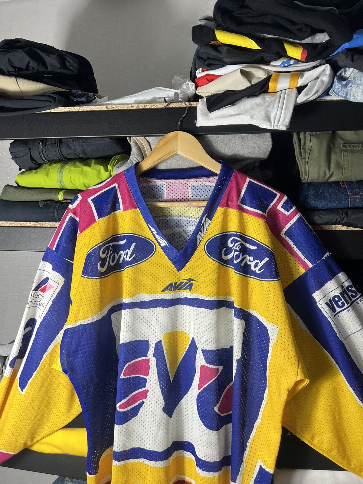 NHL 🏒 Vintage EV Zug Switzerland Ice Hockey Jersey #33 A. Künzi Size US L / EU 52-54 / 3 - 2 Thumbnail