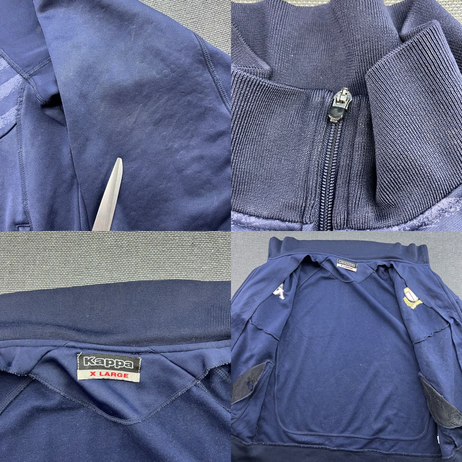 Kappa Kappa Jacket Blue Full Zip Softshell Mens Large Vintage Italy Rugby Team Track Size US L / EU 52-54 / 3 - 8 Thumbnail
