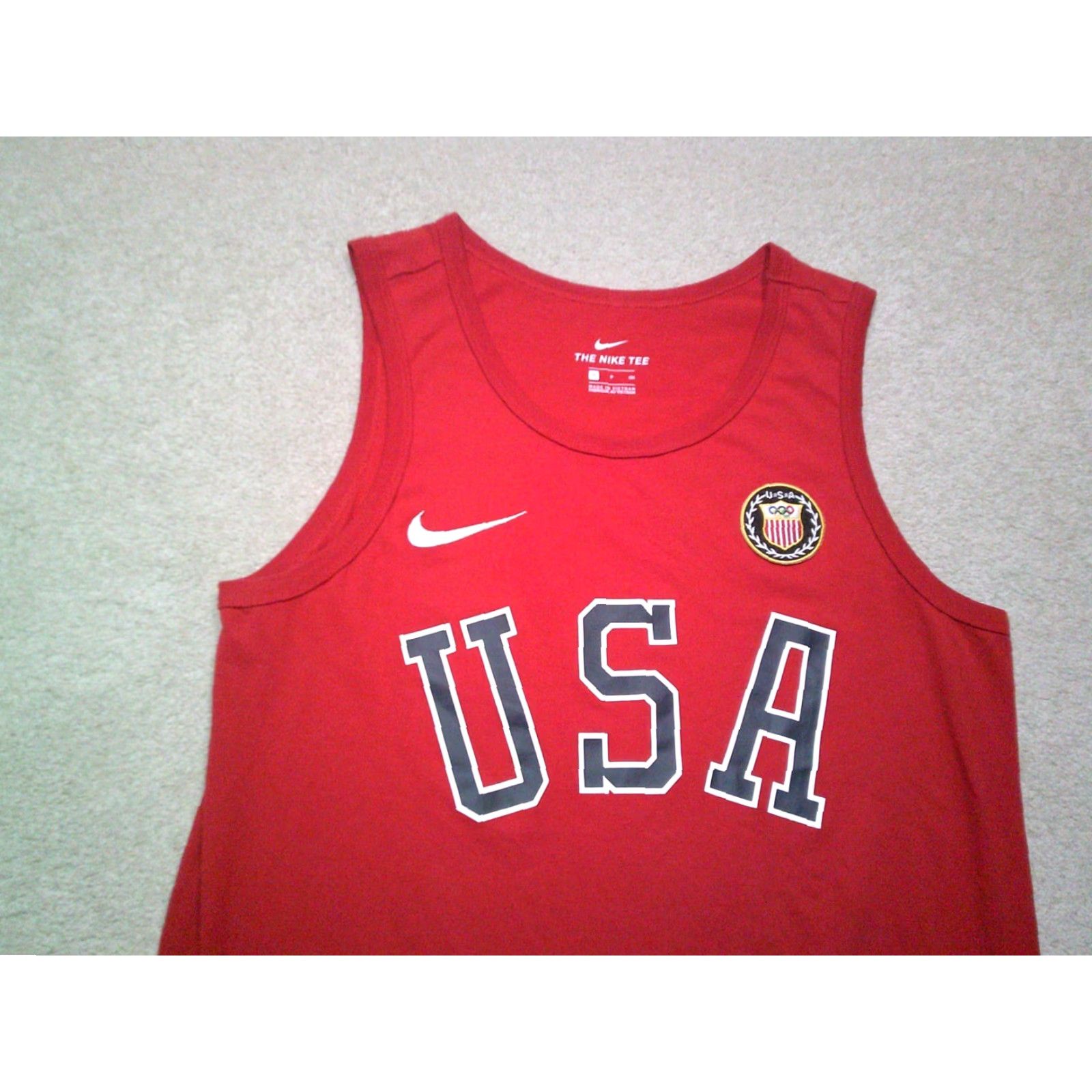 Nike Nike Olympic Team Tank Top Sleeveless T Shirt Mens Small Red Shirt Size US S / EU 44-46 / 1 - 3 Thumbnail