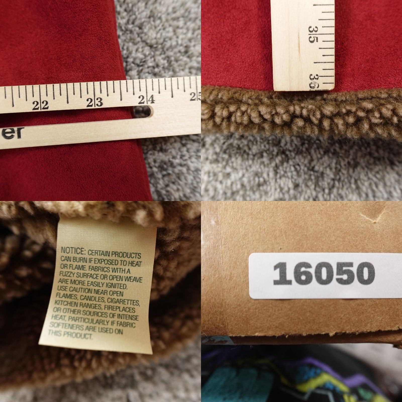 Vintage VTG LL Bean Jacket Womens L Red Heavy Sherpa Lined Suede Long Trench Coat Parka Coat Size L / US 10 / IT 46 - 8 Thumbnail