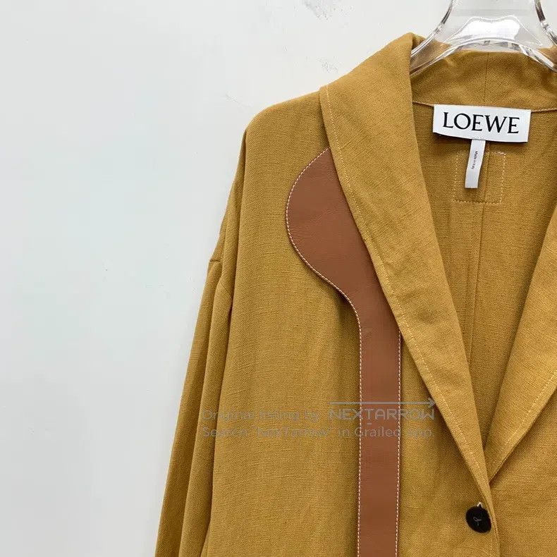 Loewe Loewe Orange Sheepskin Leather Asymmetrical Trench Coat Size XXS / US 00 / IT 34 - 3 Thumbnail