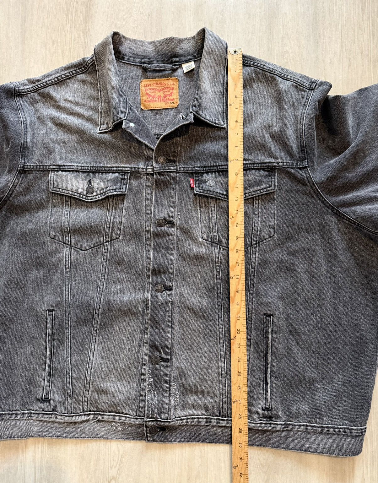 Levi's Levis Trucker Denim Jacket Mens 5XL Clean Faded Distressed Size US XXL / EU 58 / 5 - 5 Thumbnail