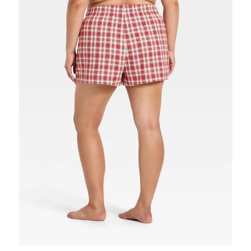 The Unbranded Brand Wild Fable Women's Boxer Pajama Shorts XXL - Red Plaid Size 34" / US 12 / IT 48 - 2 Thumbnail
