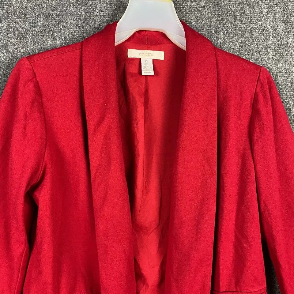 Chicos Chico's Blazer Size 0 Women's Rayon Blend Adults Long Sleeve Size XS / US 0-2 / IT 36-38 - 2 Thumbnail