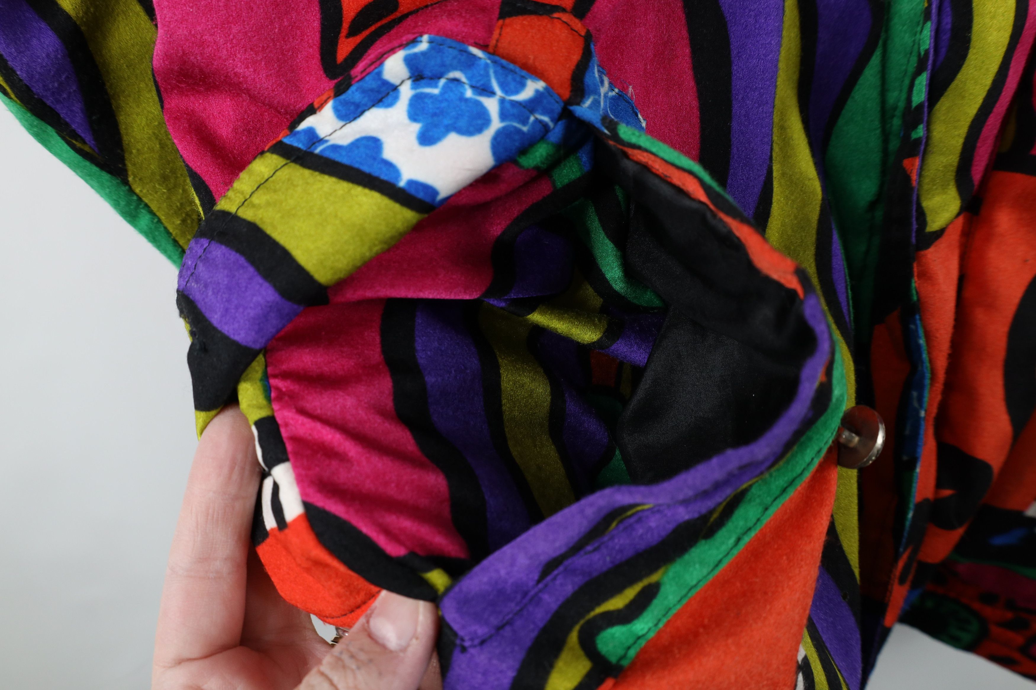 Vintage Vintage 90s Streetwear Rainbow Abstract Parka Jacket Size S / US 4 / IT 40 - 8 Thumbnail