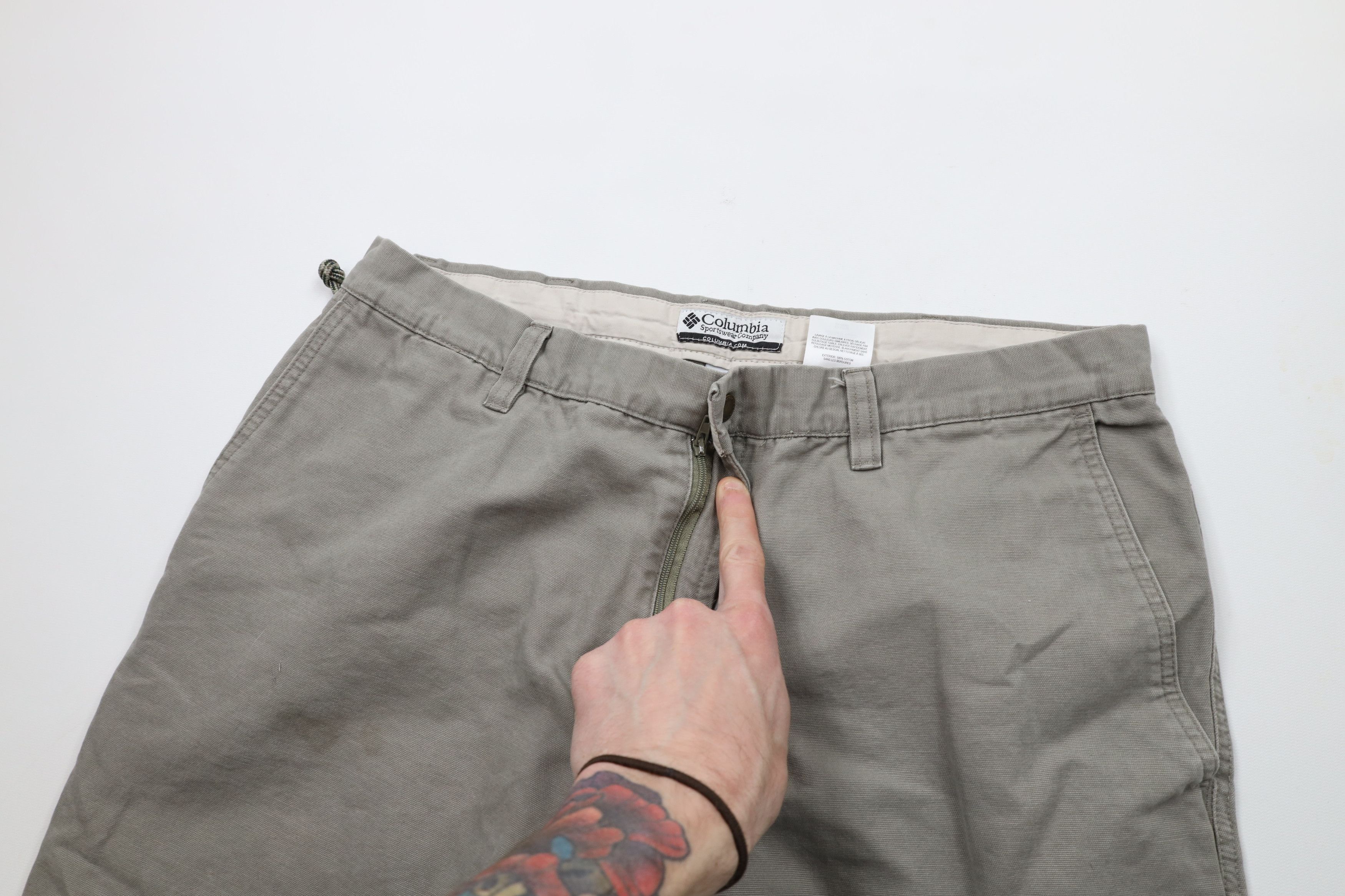 Columbia × Vintage Vintage Y2K Columbia Relaxed Canvas Wide Leg Pants Cotton Size US 36 / EU 52 - 7 Thumbnail