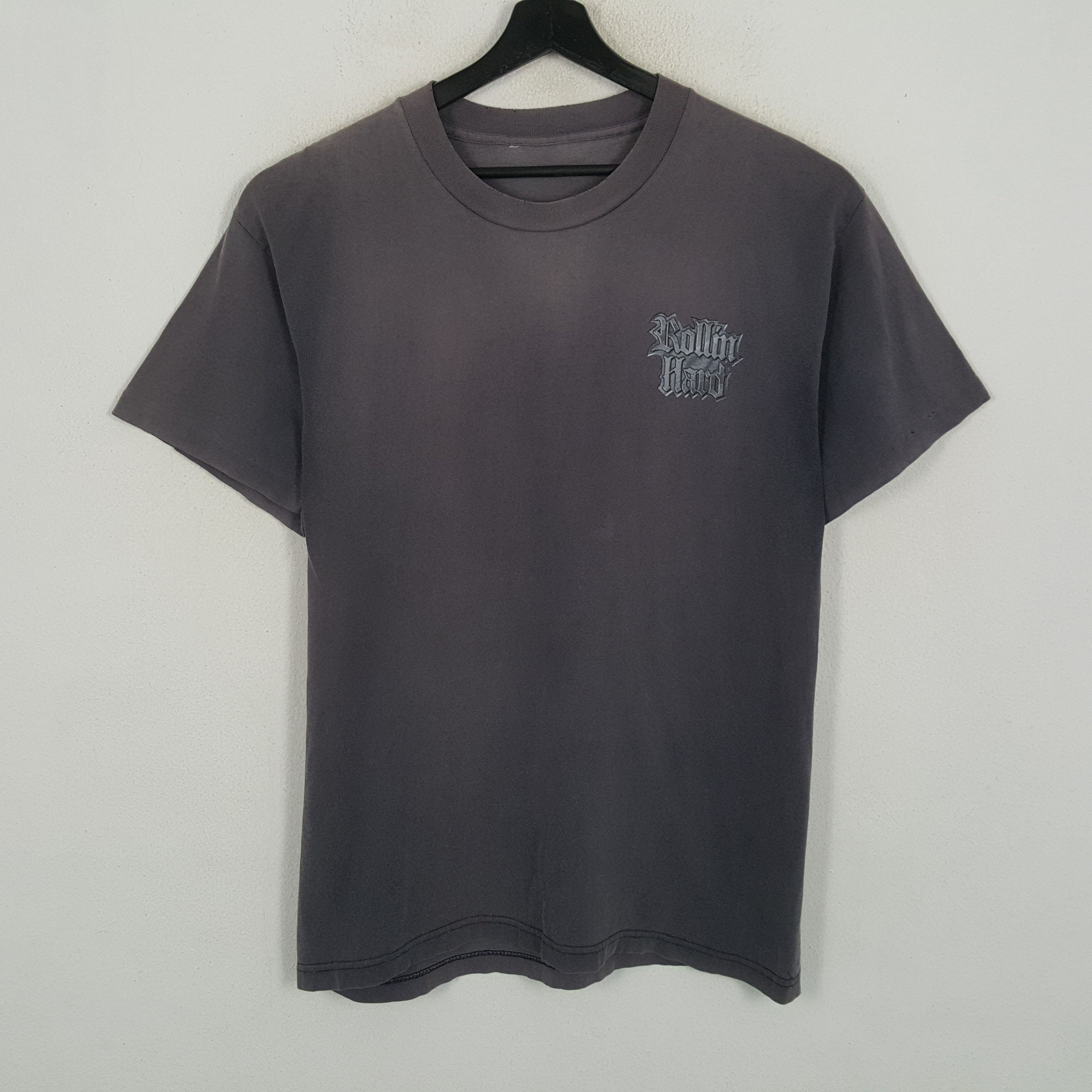 Band Tees ROLLIN HARD Backprint Design Vintage Faded Distressed Tshirt Size US L / EU 52-54 / 3 - 3 Thumbnail