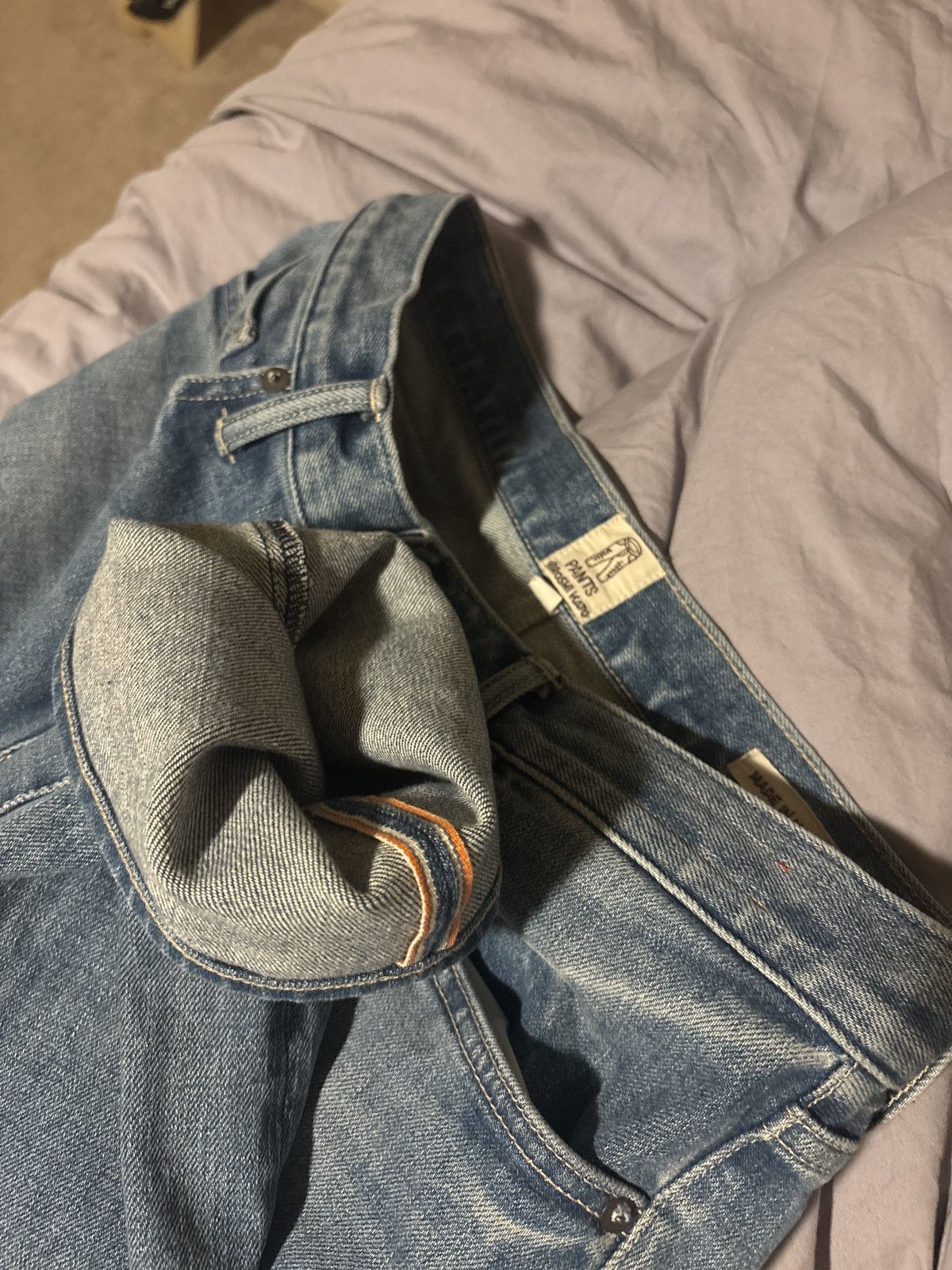 Hiroshi Kato Hiroshi kato - hammer straight leg salvage denim Size US 31 - 7 Thumbnail
