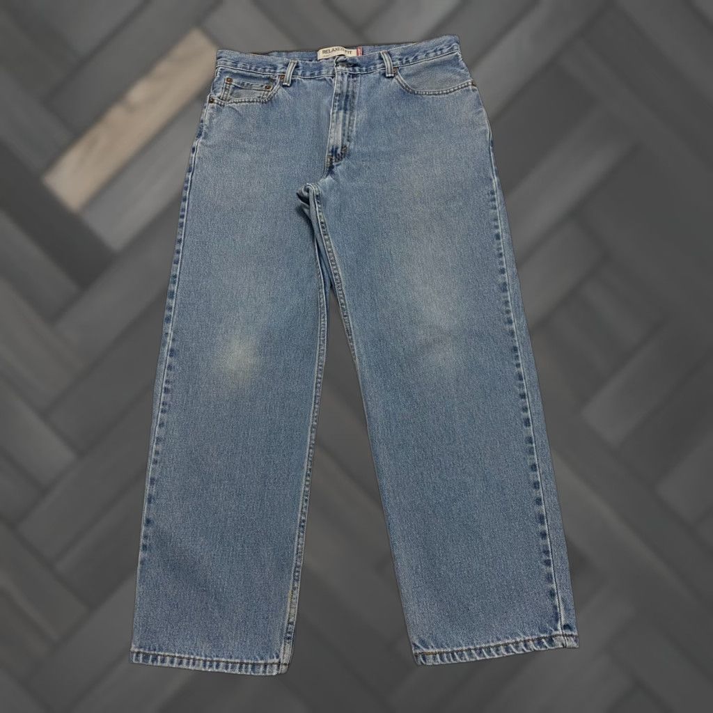 Levi's VINTAGE Levi's 550 Jeans Mens 36x30 Blue Light Wash Relaxed Fit 5-Pocket Straight Denim Cotton 100% USA Mexico (if country needed?) Size US 36 / EU 52 - 1 Thumbnail