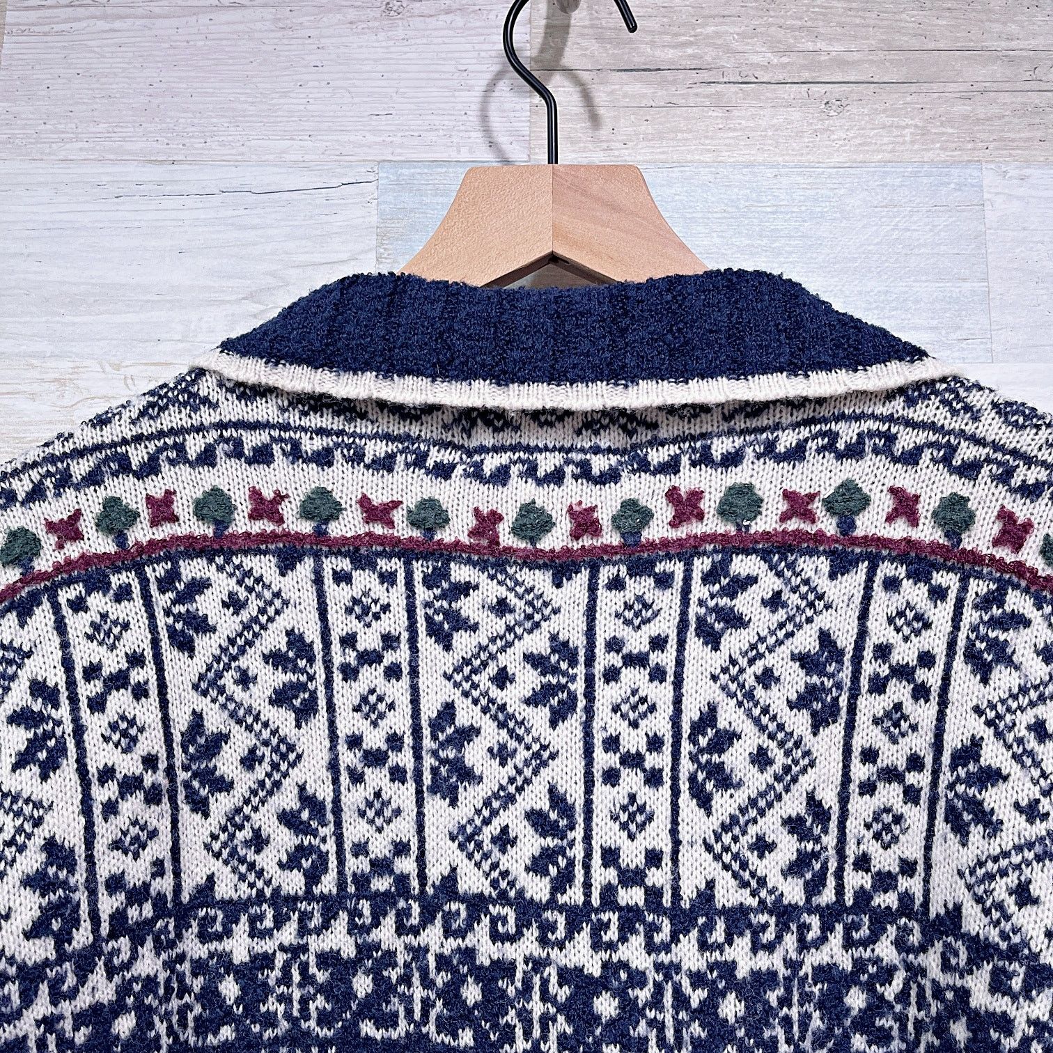 Vintage × Woolrich Woolen Mills Woolrich Vintage Wool Nordic Polo Sweater Blue Womens Small Size S / US 4 / IT 40 - 5 Thumbnail