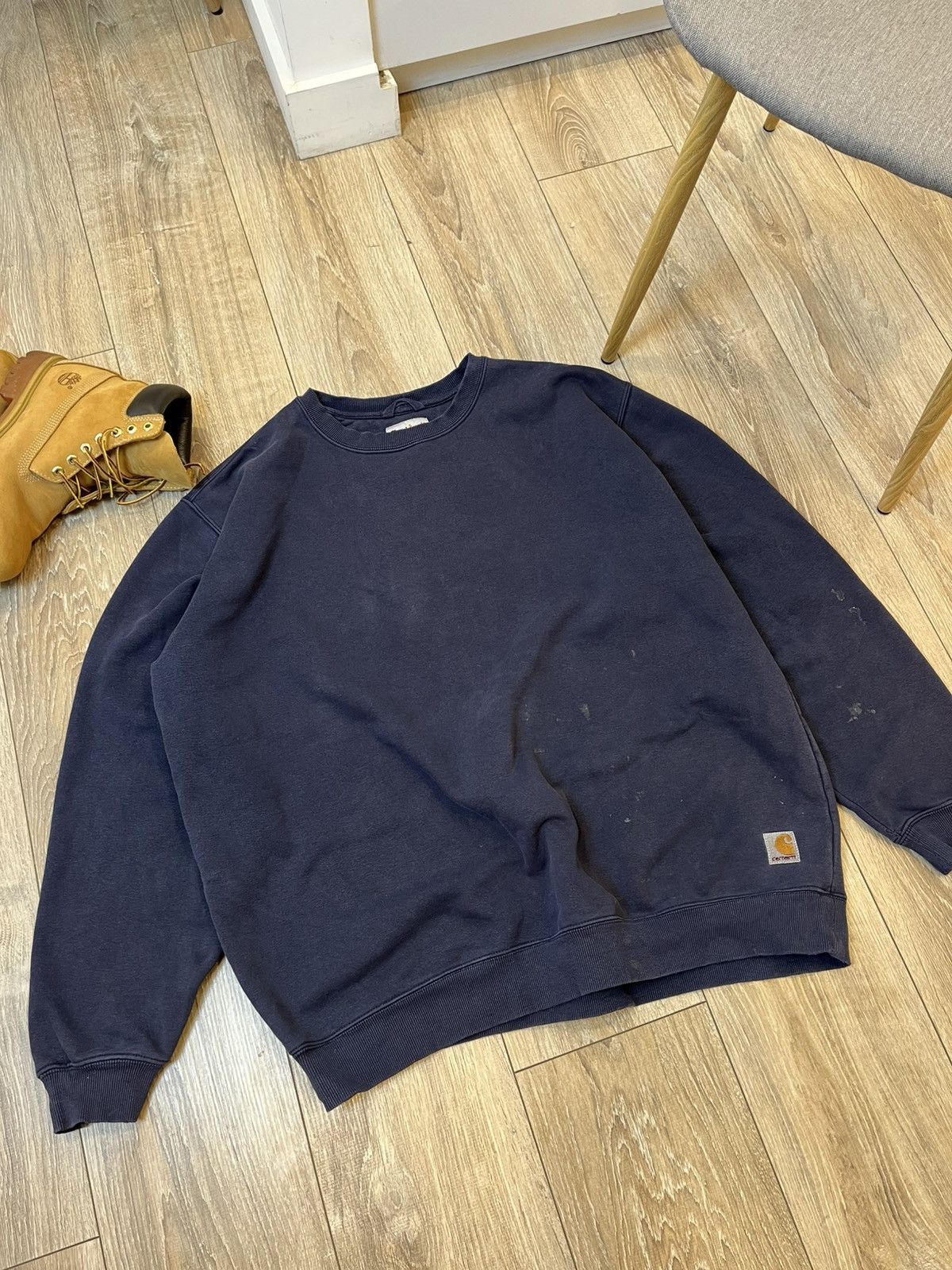 Carhartt 🌊CARHARTT VINTAGE BOXY FIT FADED DISTRESSED SWEATSHIRT Size US XL / EU 56 / 4 - 4 Thumbnail