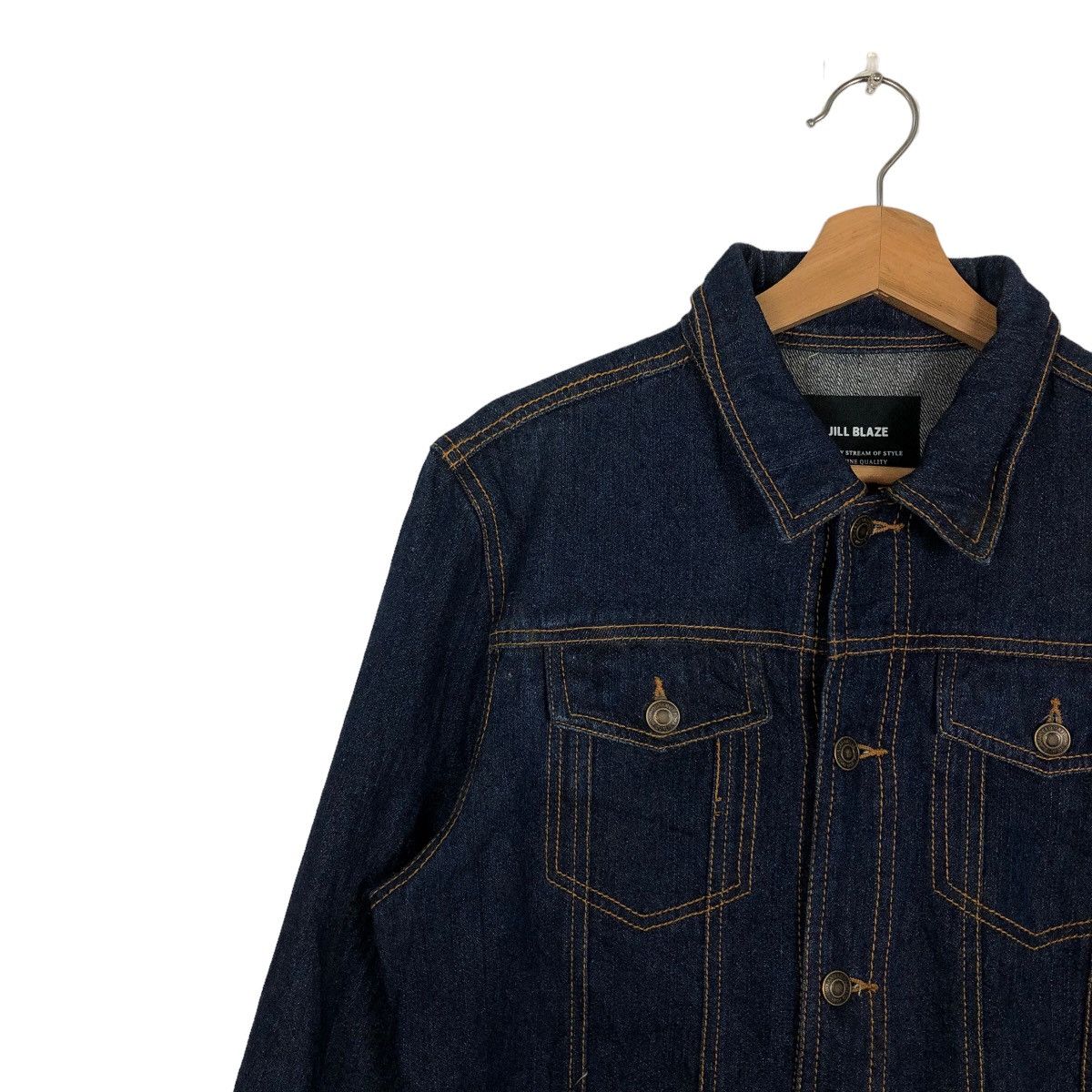 Japanese Brand 🔥Denim Trucker Jacket Jill Blaze Japan Biker Racing Size US L / EU 52-54 / 3 - 6 Thumbnail