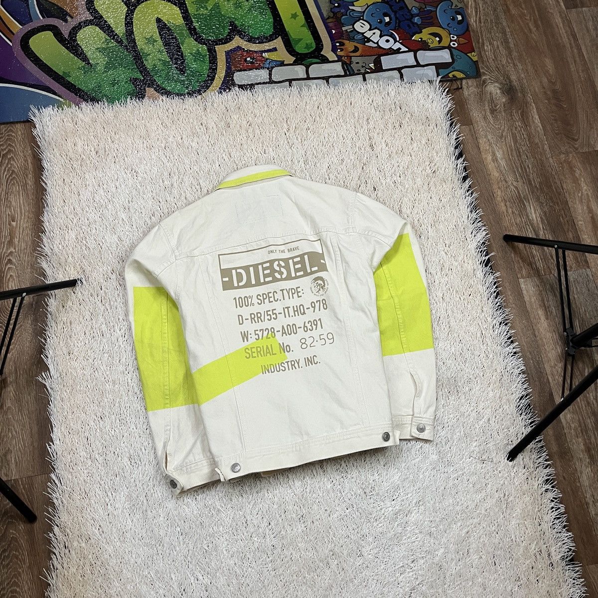 Diesel DIESEL Back Print Cotton White Denim Jacket Mens size small Size US S / EU 44-46 / 1 - 1 Thumbnail