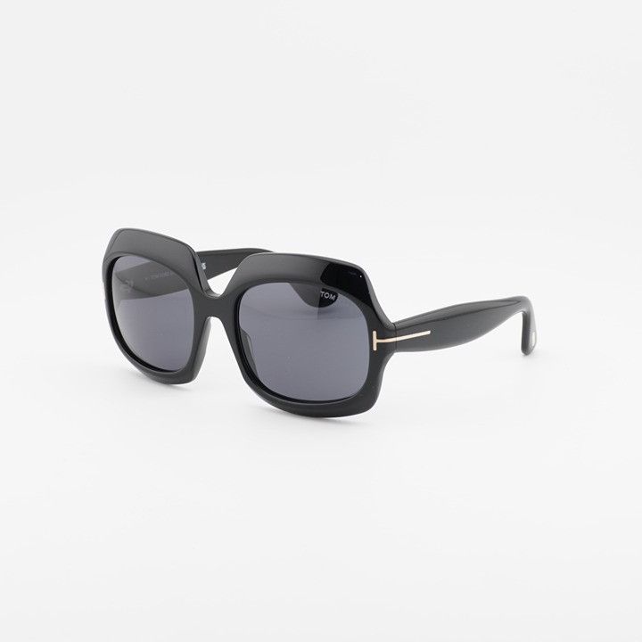 Tom Ford Tom Ford Ren FT1155 01A Sunglasses Black Square Frame Size ONE SIZE - 1 Thumbnail