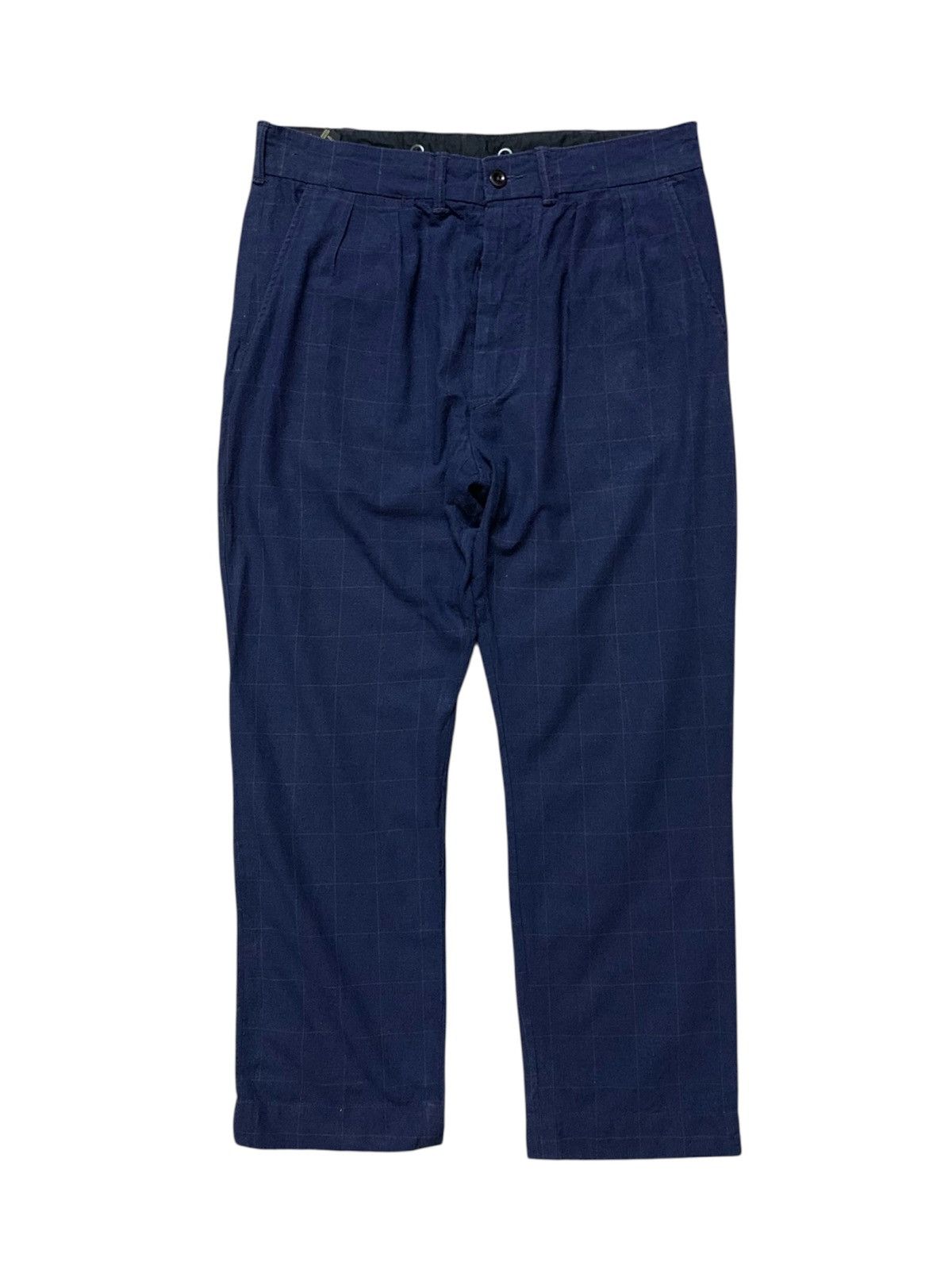RRL Ralph Lauren RRL Double Pleat Navy Check Pants Vintage Style Size US 32 / EU 48 - 2 Thumbnail