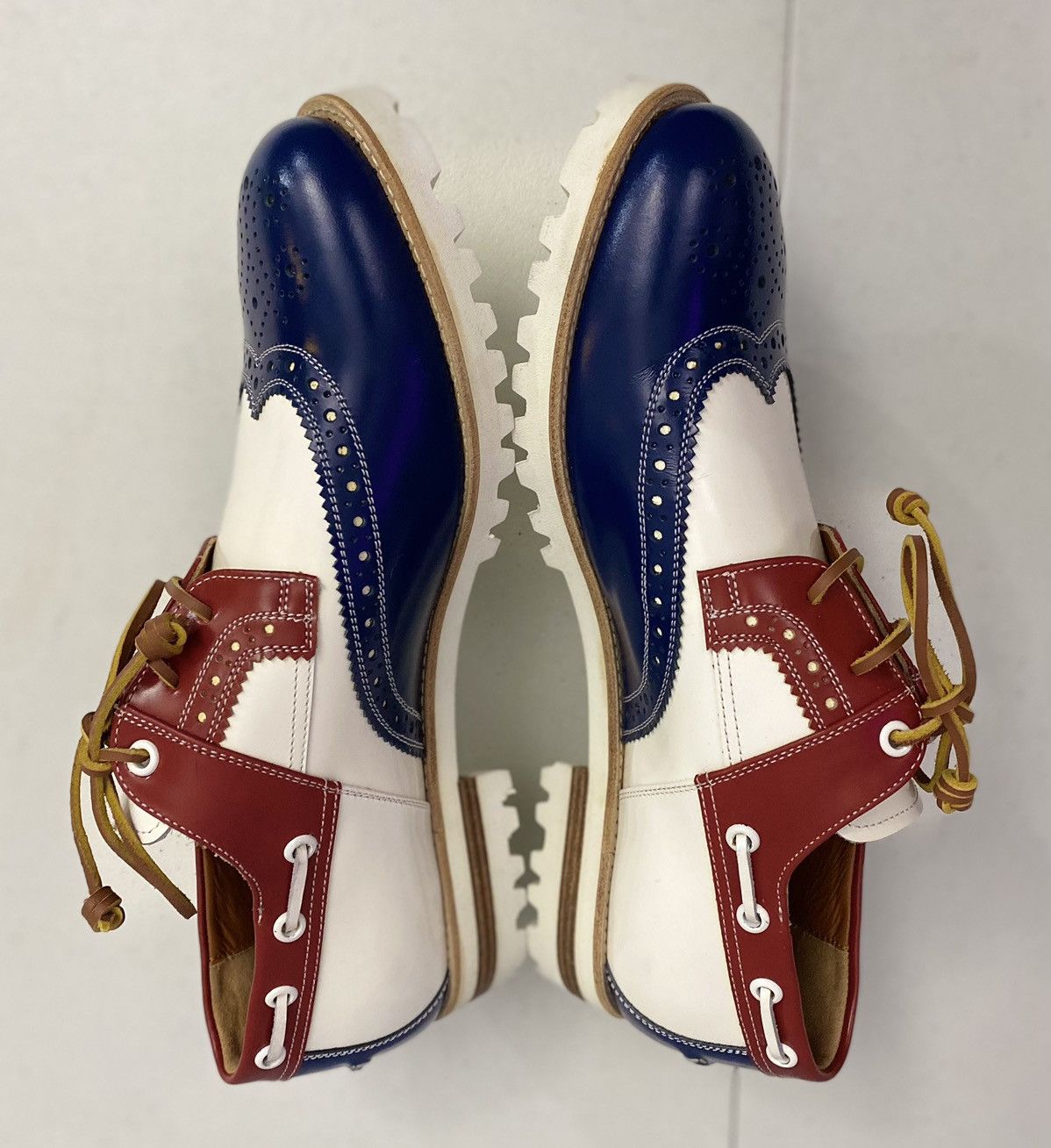 Dsquared2 Dsquared2 🇮🇹 R/W/B Leather Handmade Brogue Boat Shoes 9 NEW Size US 9 / EU 42 - 9 Thumbnail