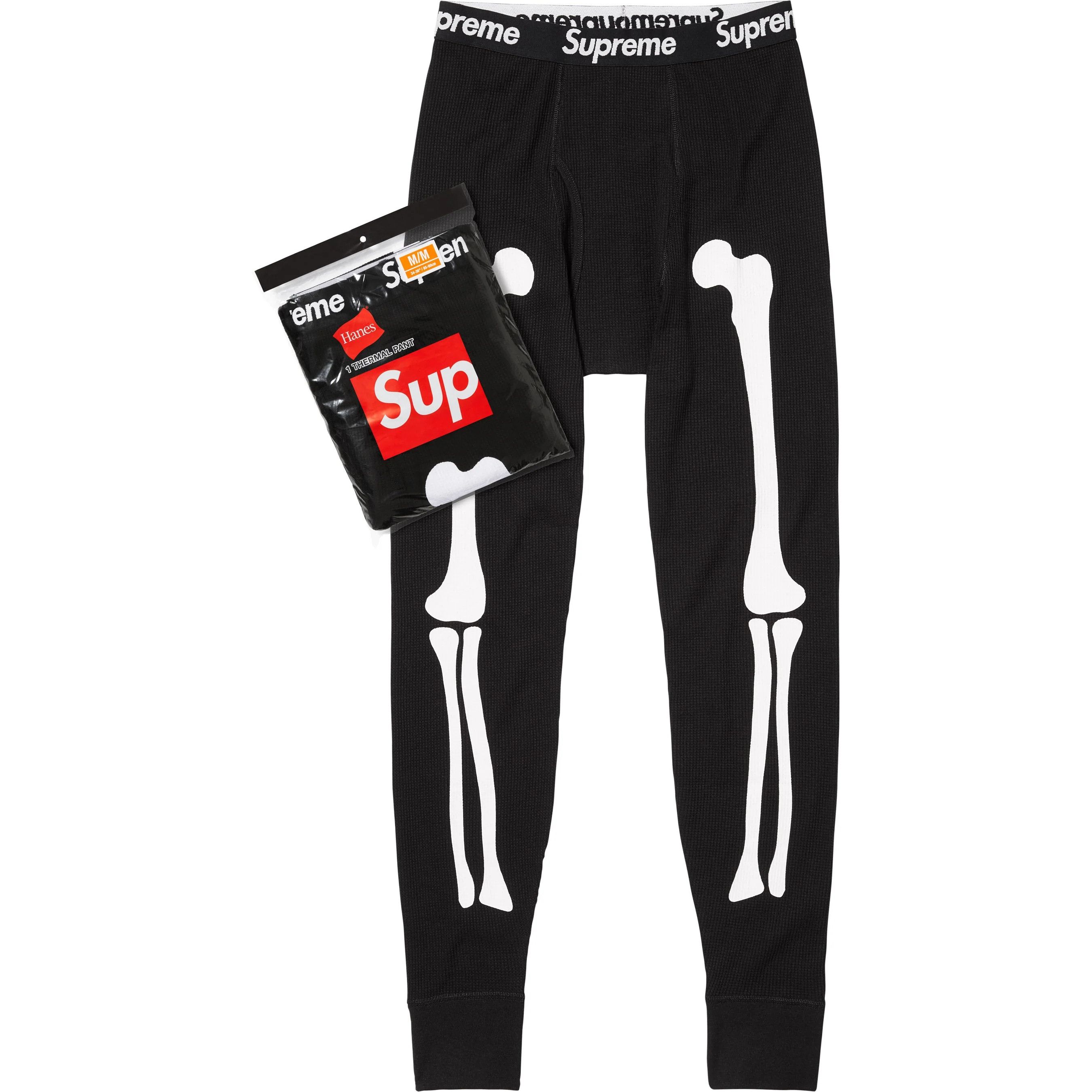 Supreme Supreme Hanes Bones Thermal Pant Black L Size US 34 / EU 50 - 1 Thumbnail