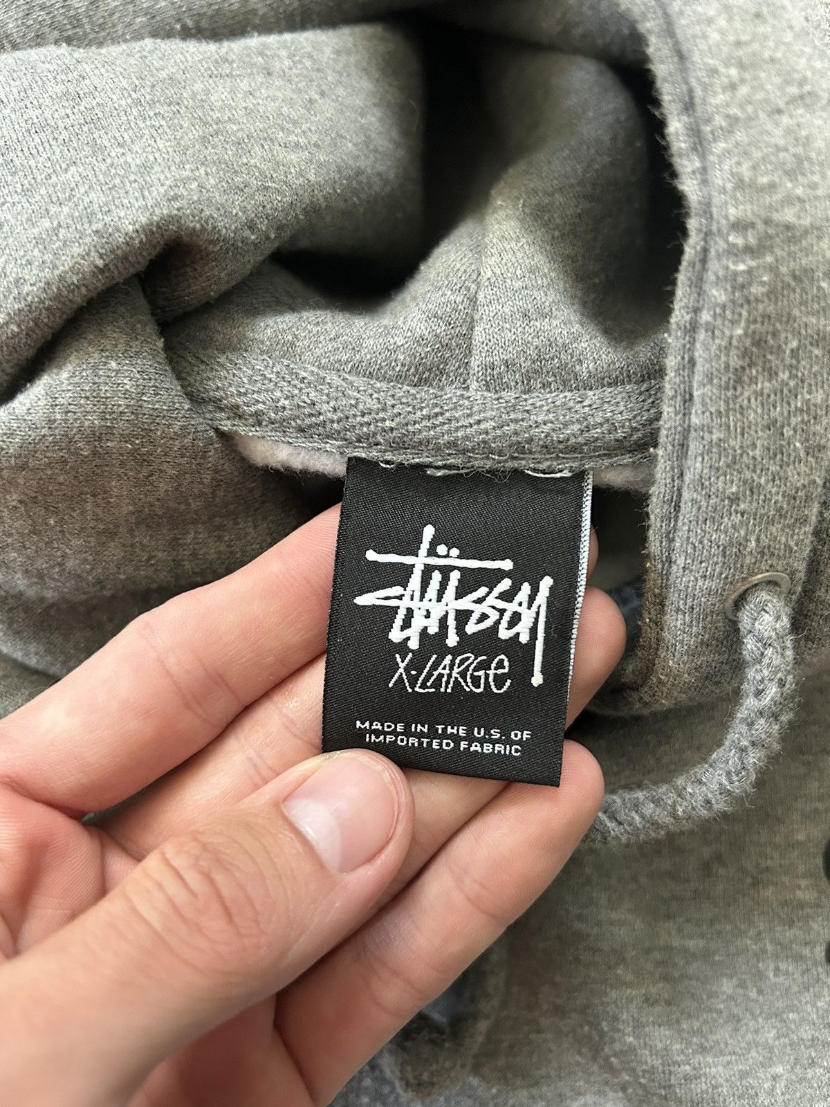 Stussy Stussy 8 Ball Script Hoodie Heather Grey XL 2013 Size US XL / EU 56 / 4 - 6 Thumbnail
