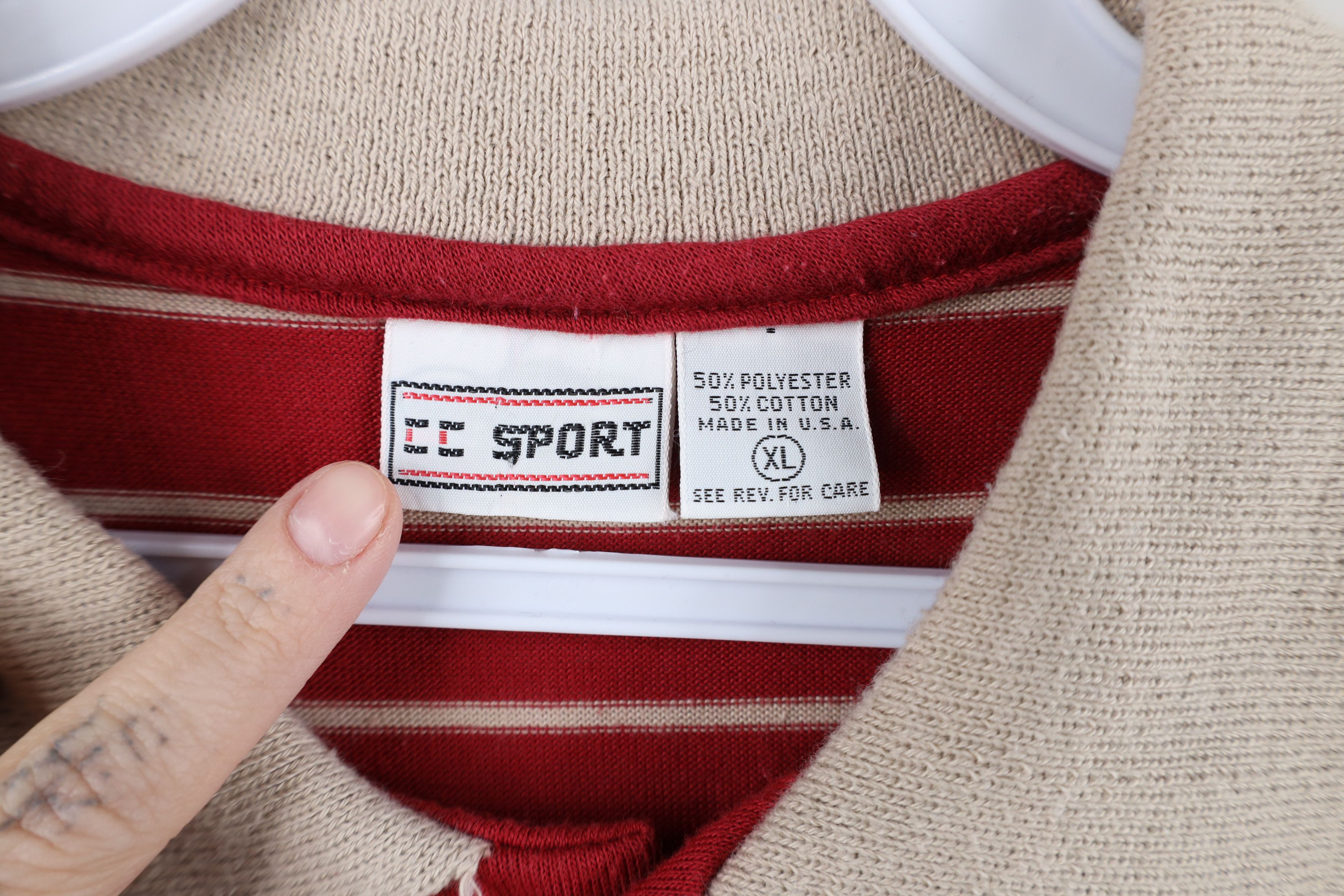 Vintage Vintage 70s Streetwear Block Knit Collared Golf Polo Shirt Size US XL / EU 56 / 4 - 5 Thumbnail