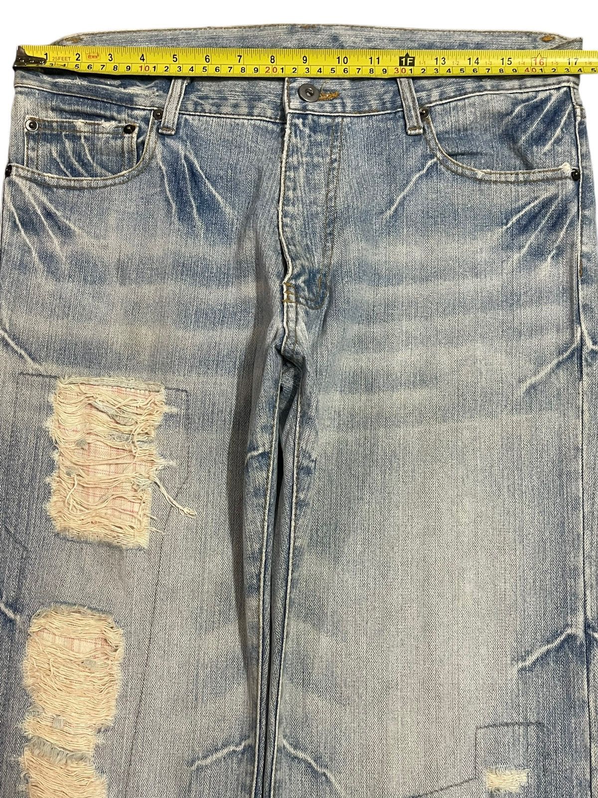 Kapital Vintage Japanese Brand Destroy Distressed Style Baggy Jeans Size US 34 / EU 50 - 11 Thumbnail