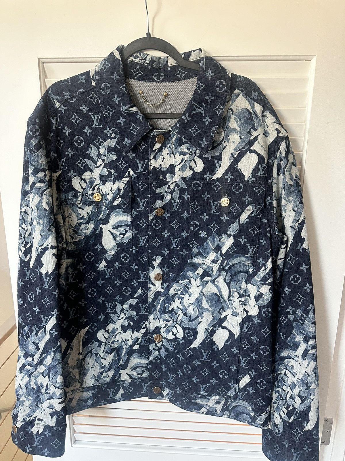 Louis Vuitton Louis Vuitton Monogram Printed Denim Jacket (Indigo) Size US L / EU 52-54 / 3 - 7 Thumbnail