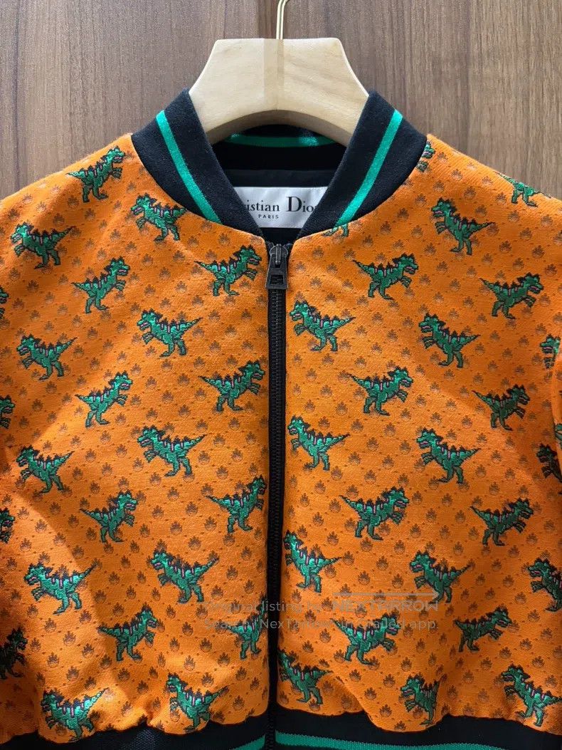Dior Dior Little Dinosaur Printed Baseball Uniform jacket Size XXS / US 00 / IT 34 - 3 Thumbnail