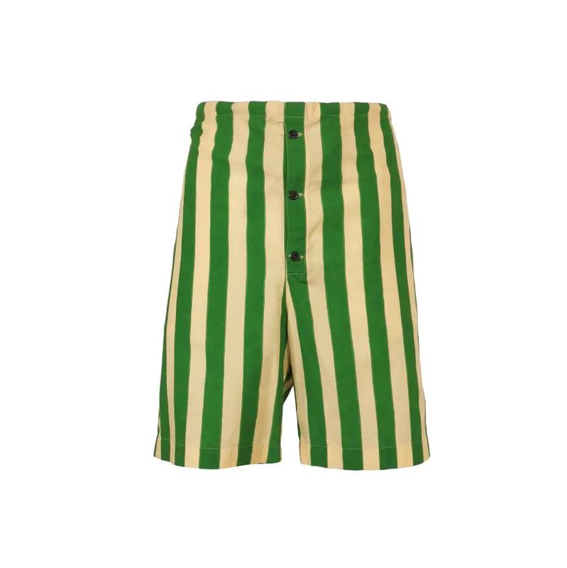 Prada Prada Striped Green and Yellow Men's Shorts Size US 30 / EU 46 - 1 Thumbnail
