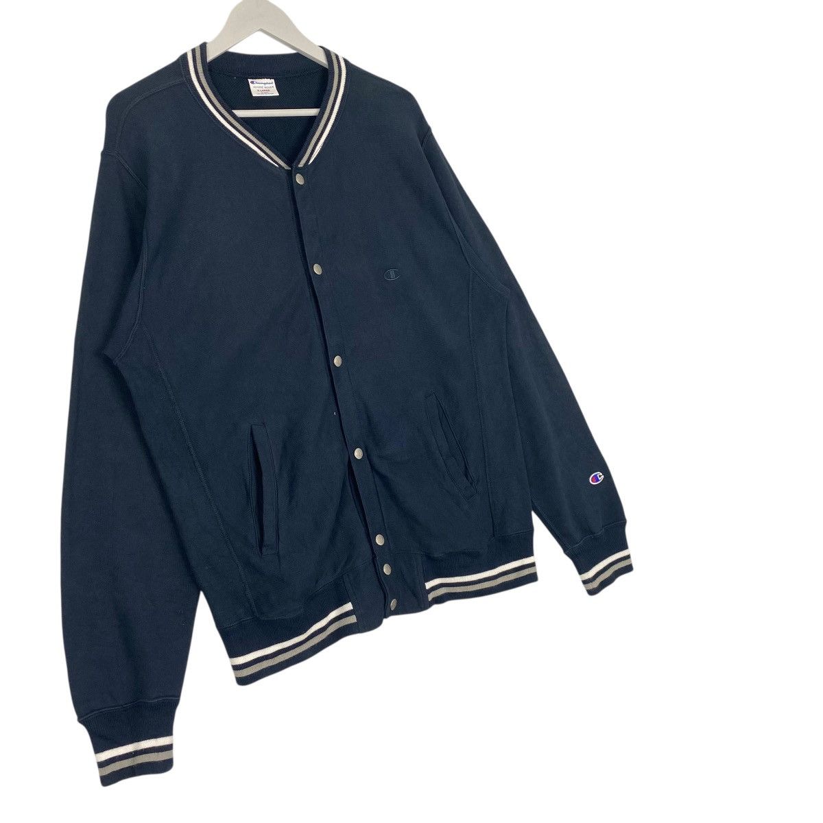 Other Vintage Champion Embroidered Logo Full Button Navy Blue Size US XL / EU 56 / 4 - 3 Thumbnail