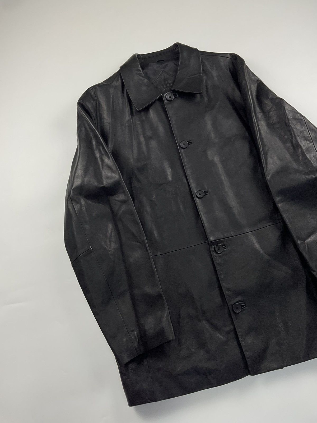 Balenciaga Vintage Balenciaga Leather Jacket Size US XL / EU 56 / 4 - 4 Thumbnail