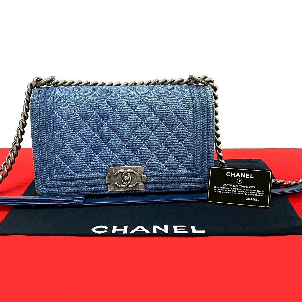 Chanel Chanel Shoulder Bag Blue Denim Size ONE SIZE - 1 Thumbnail
