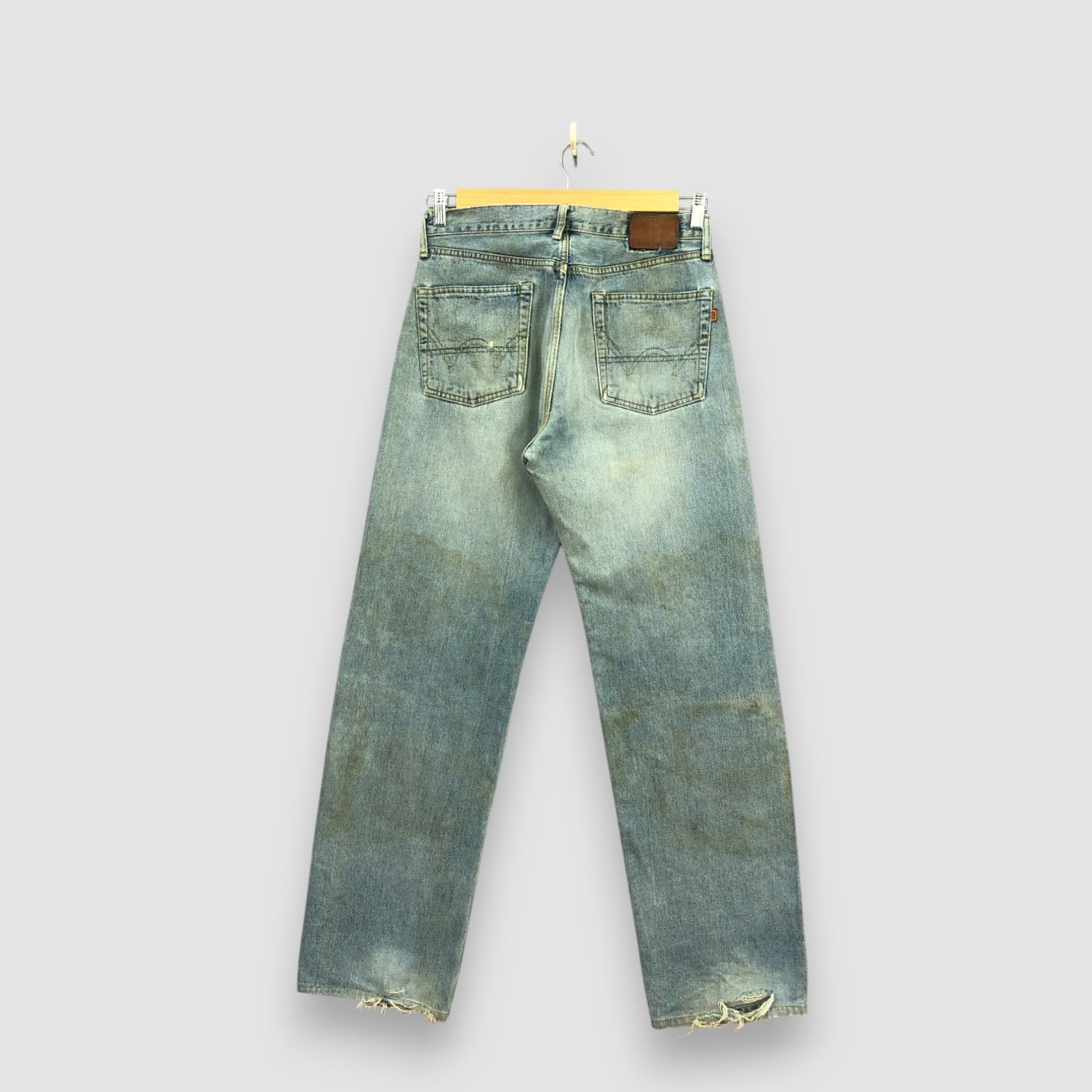 Japanese Brand Vintage Edwin 505x Selvedge Jeans Faded Mud Wash Denim Size 28" / US 6 / IT 42 - 2 Thumbnail