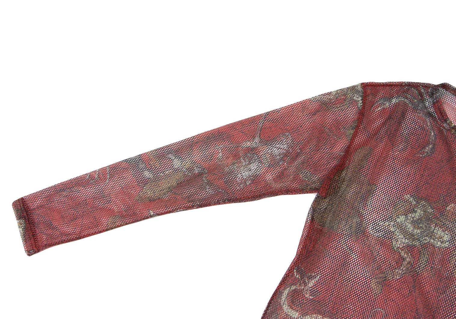 Jean Paul Gaultier Printed Mesh T-shirt in Red, Black, and White Size 48 Size US M / EU 48-50 / 2 - 5 Thumbnail