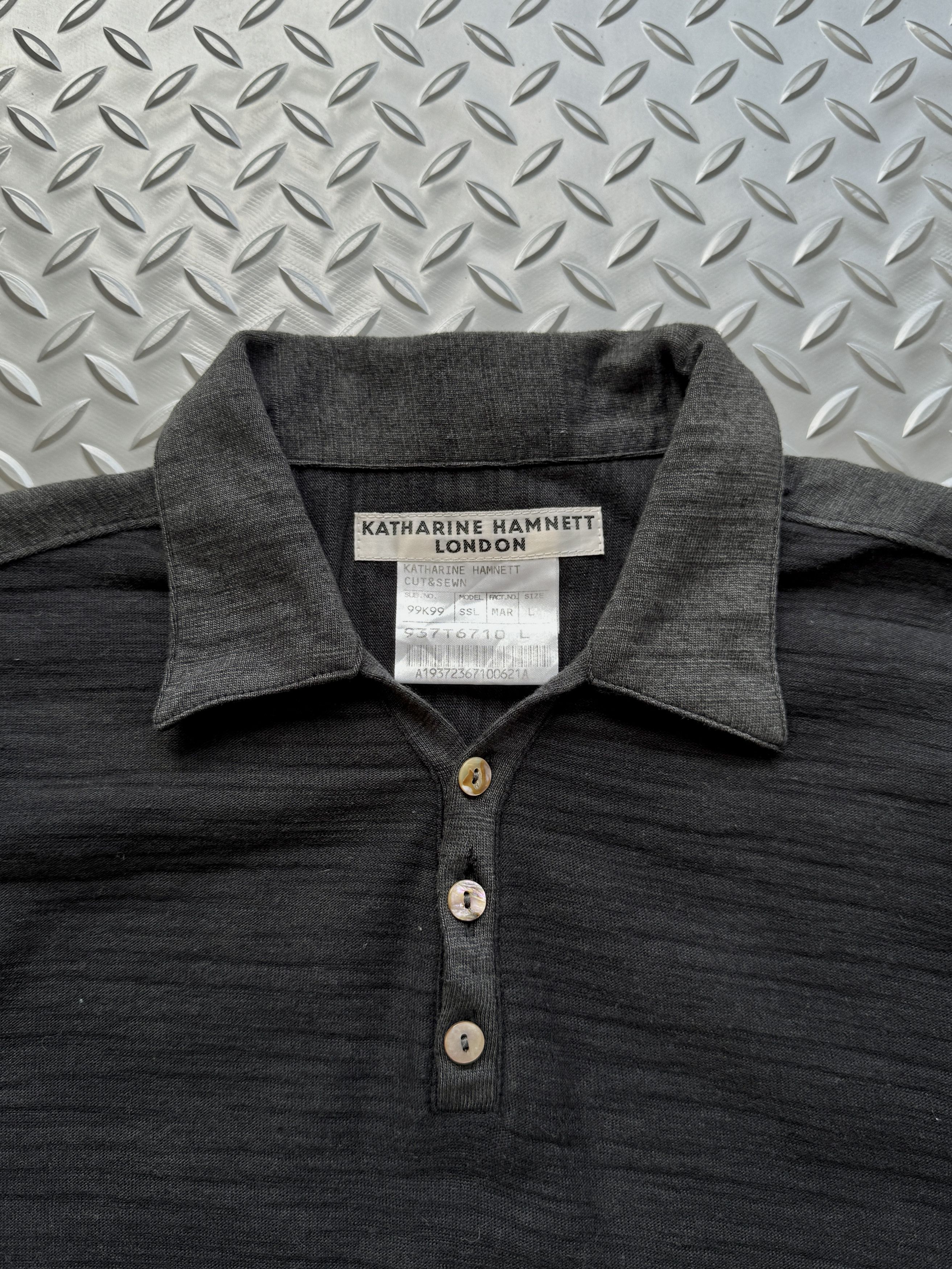 Katharine Hamnett London Katharine Hamnett London Long Sleeve Polo Shirt Size US L / EU 52-54 / 3 - 2 Thumbnail