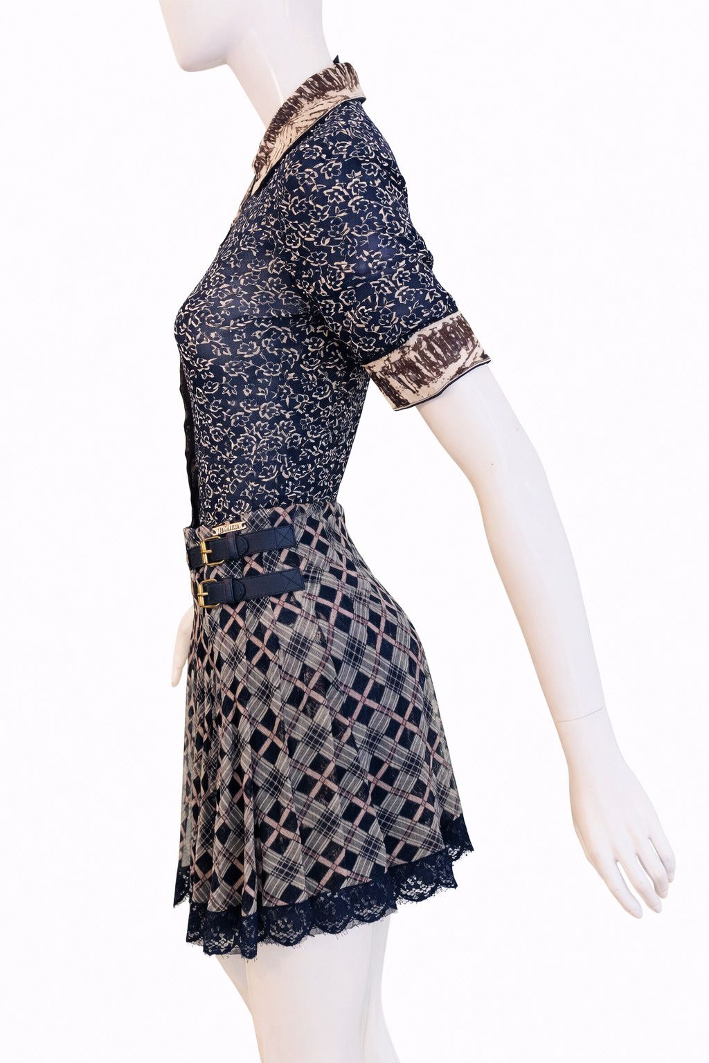 John Galliano John Galliano Plaid Silk Tartan Mini Skirt Size 27" / US 4 / IT 40 - 6 Thumbnail