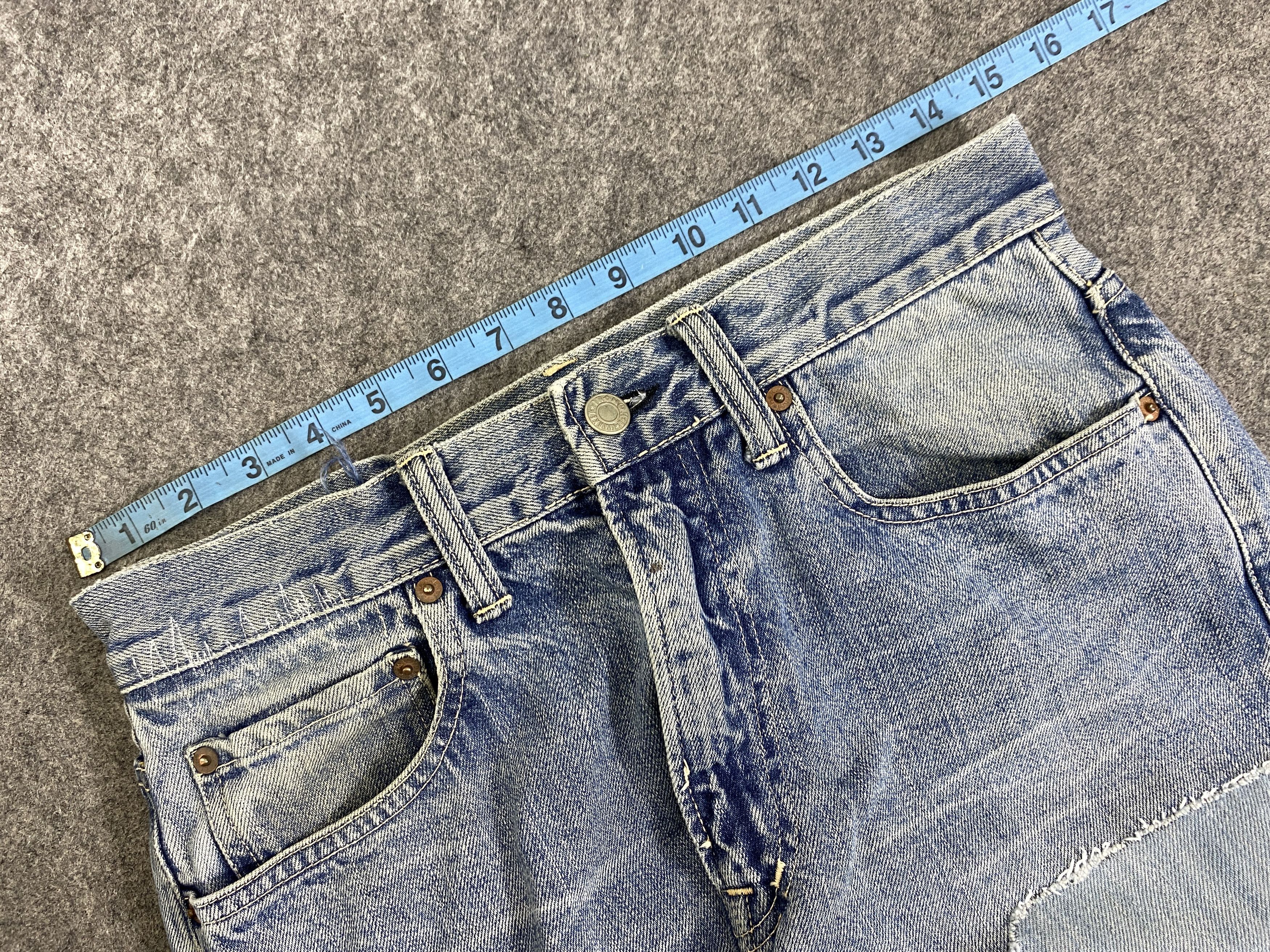 If Six Was Nine Vintage Blue Blue Patchwork Jeans 30x31 - JN3246 Size US 30 / EU 46 - 5 Thumbnail