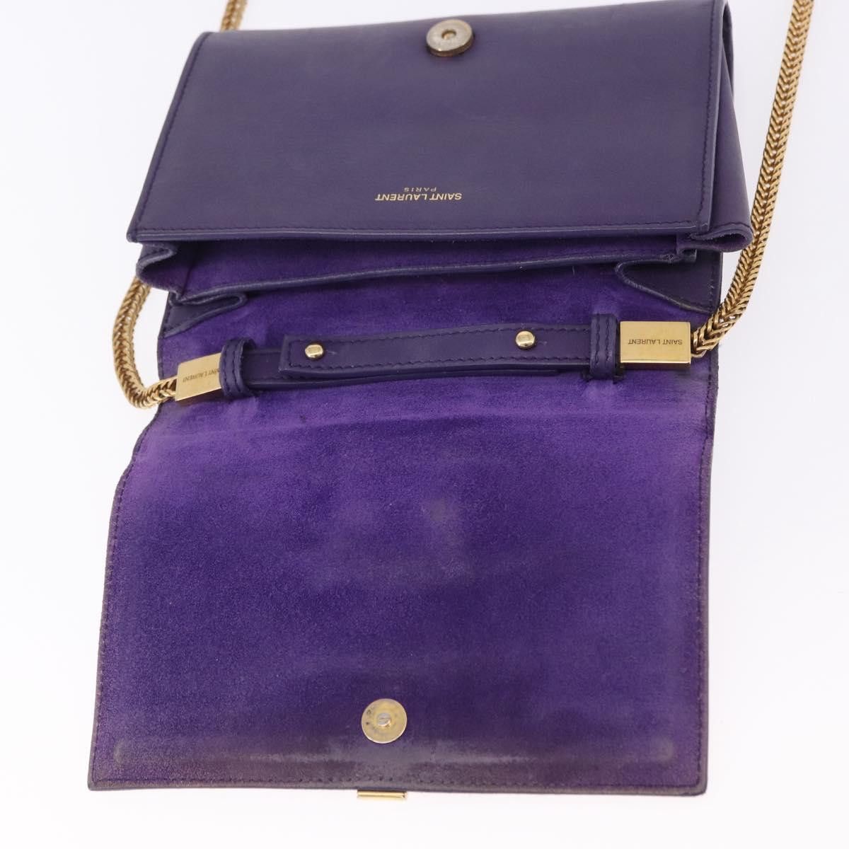 Saint Laurent Paris SAINT LAURENT Classic Y Line Chain Satchel Small Bag Leather Size ONE SIZE - 15 Thumbnail