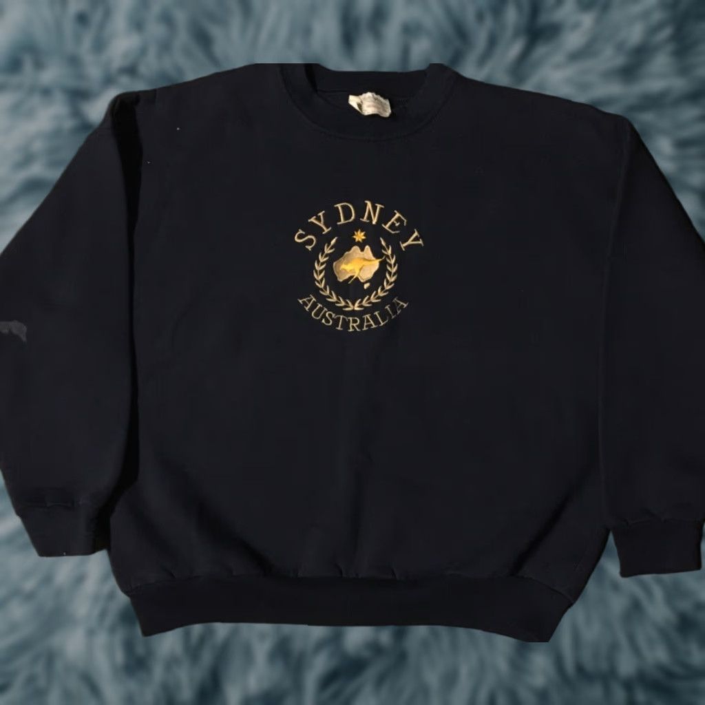 Vintage VINTAGE Animal Sweatshirt Sydney Australia Kangaroo Boxy S Blue 90s 80s Grunge Track Men XS/S Pullover Shirt Mens Size US S / EU 44-46 / 1 - 1 Thumbnail