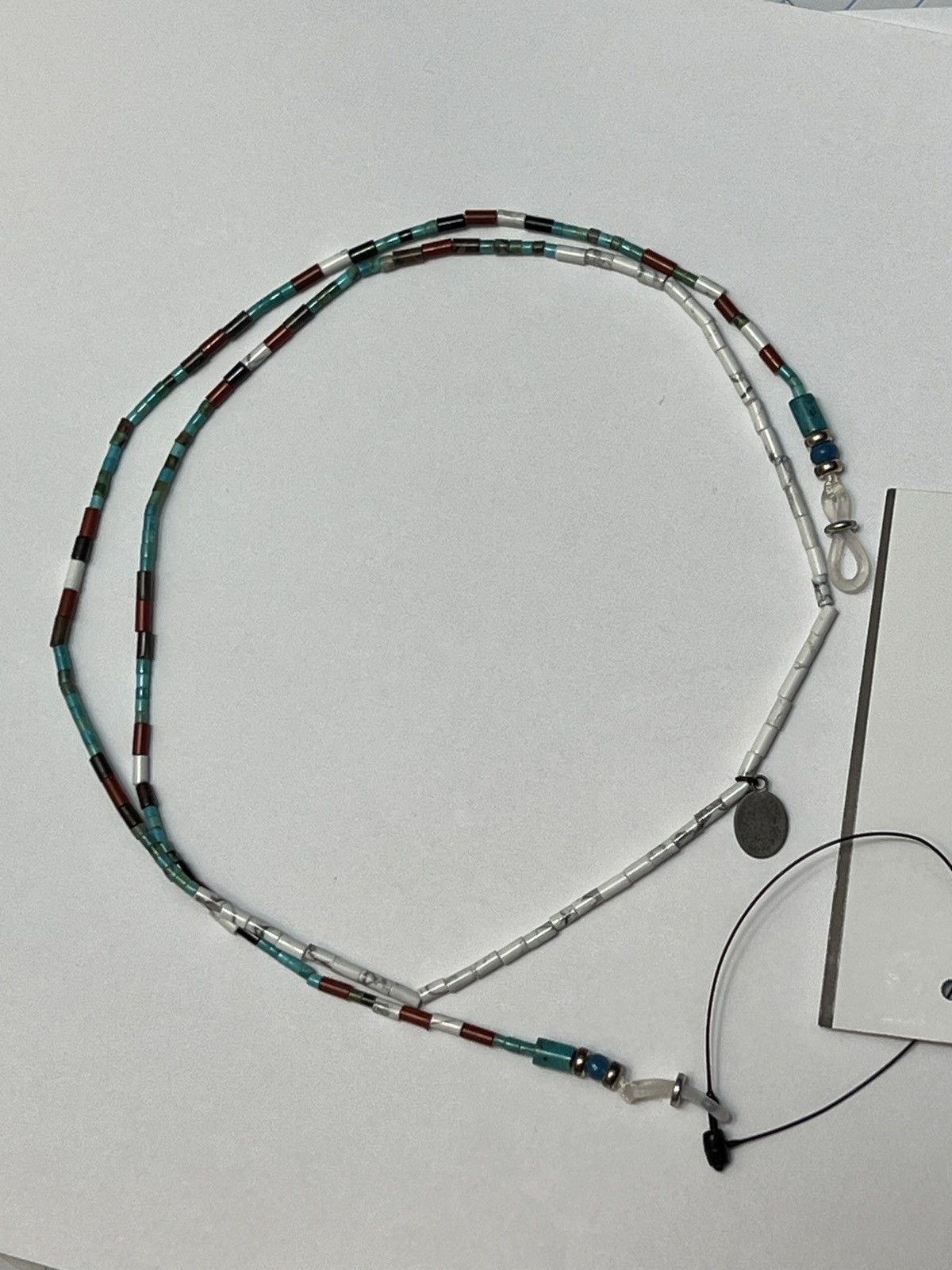 Mikia New MIKIA Multi-stone sterling silver silk sunglasses chain Size ONE SIZE - 1 Thumbnail
