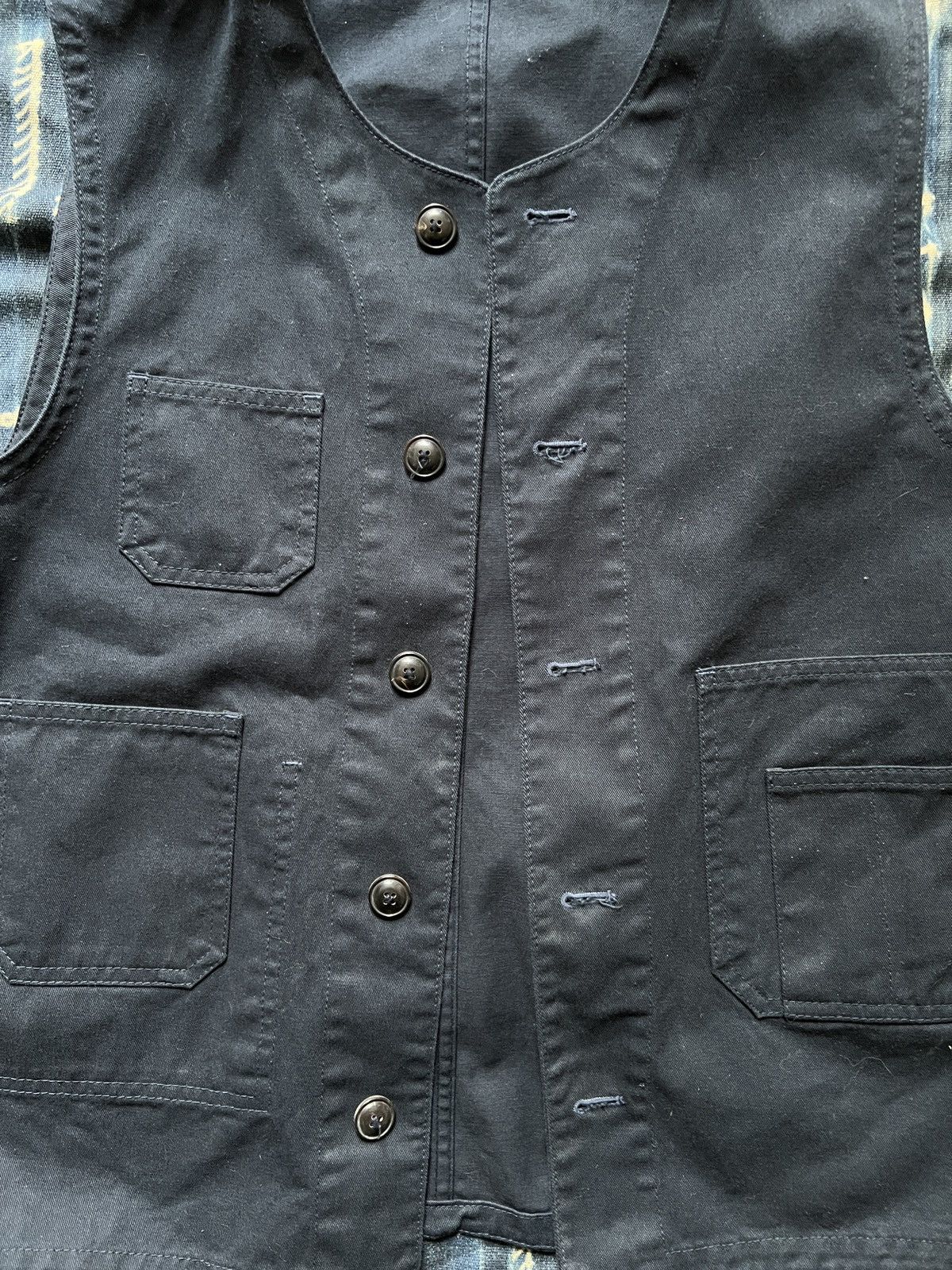 Vintage American Workwear Twill Vest M RRL Polo Kapital Size US M / EU 48-50 / 2 - 4 Thumbnail