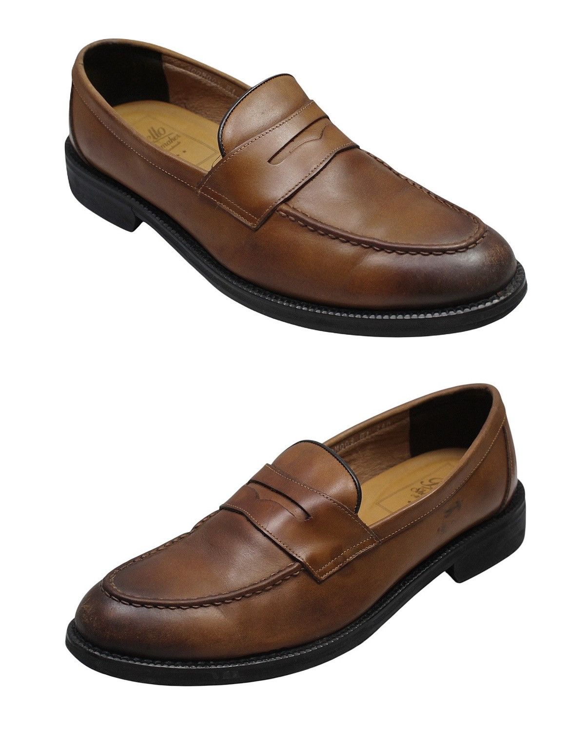 Vintage 2010S BELLO SHOEMAKER HANDMADE PENNY LOAFERS Size US 8 / EU 41 - 3 Thumbnail