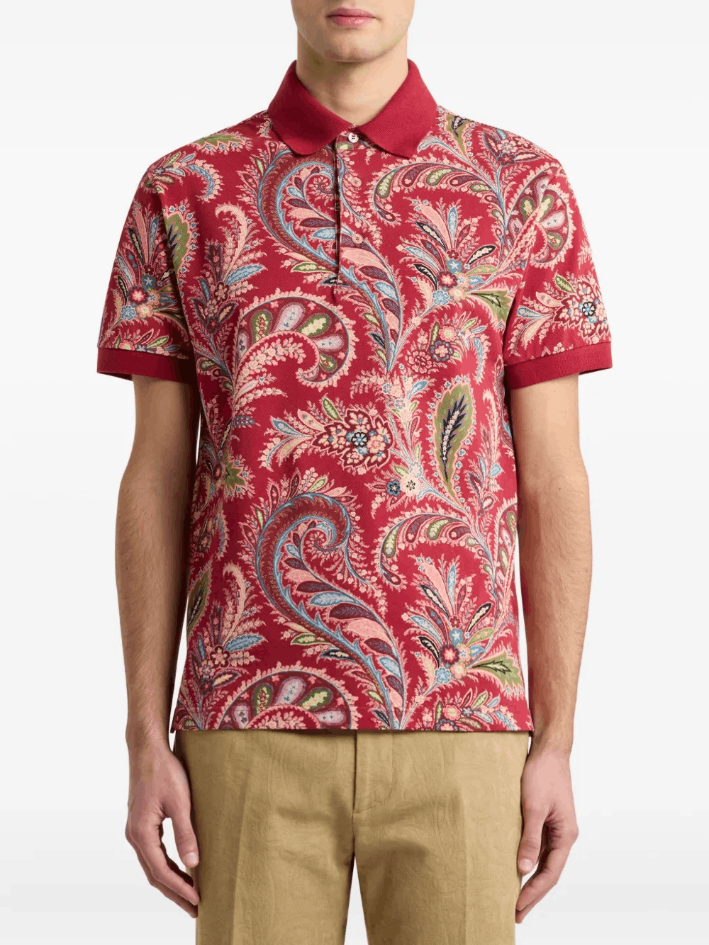 Other Paisley-Print Cotton Polo Shirt – Classic Short Sleeve Polo Size US M / EU 48-50 / 2 - 3 Thumbnail