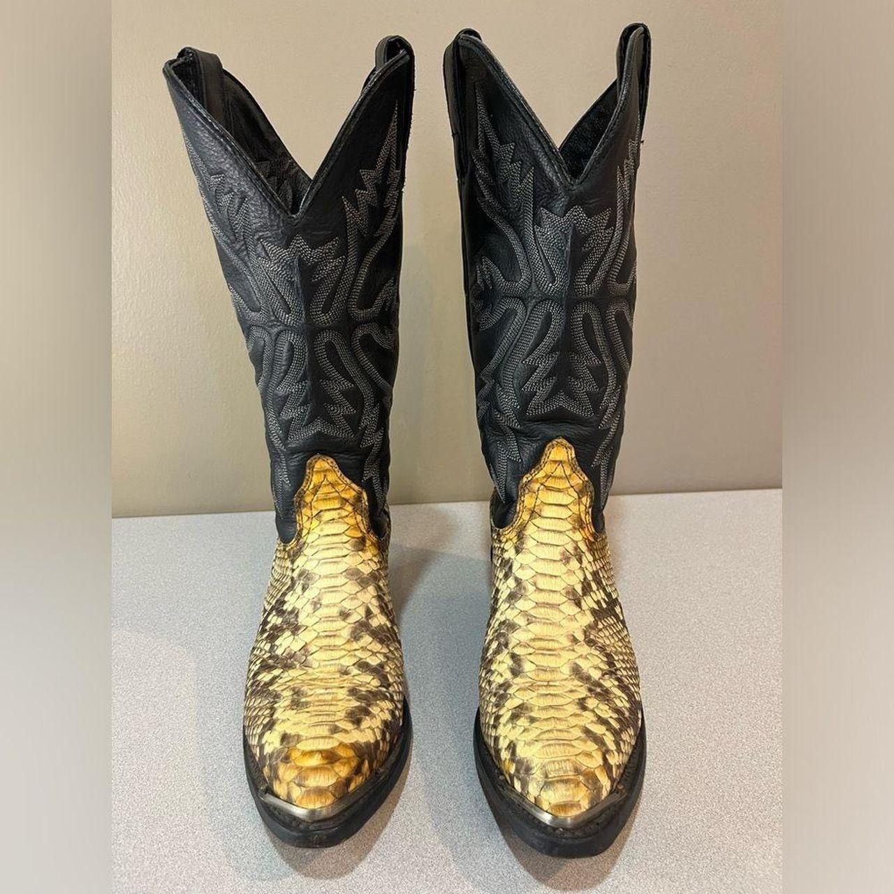 Wrangler Wrangler SNAKE & STITCHED LEATHER WESTERN BOOTS Size 5 M Size US 5 / EU 37 - 8 Thumbnail