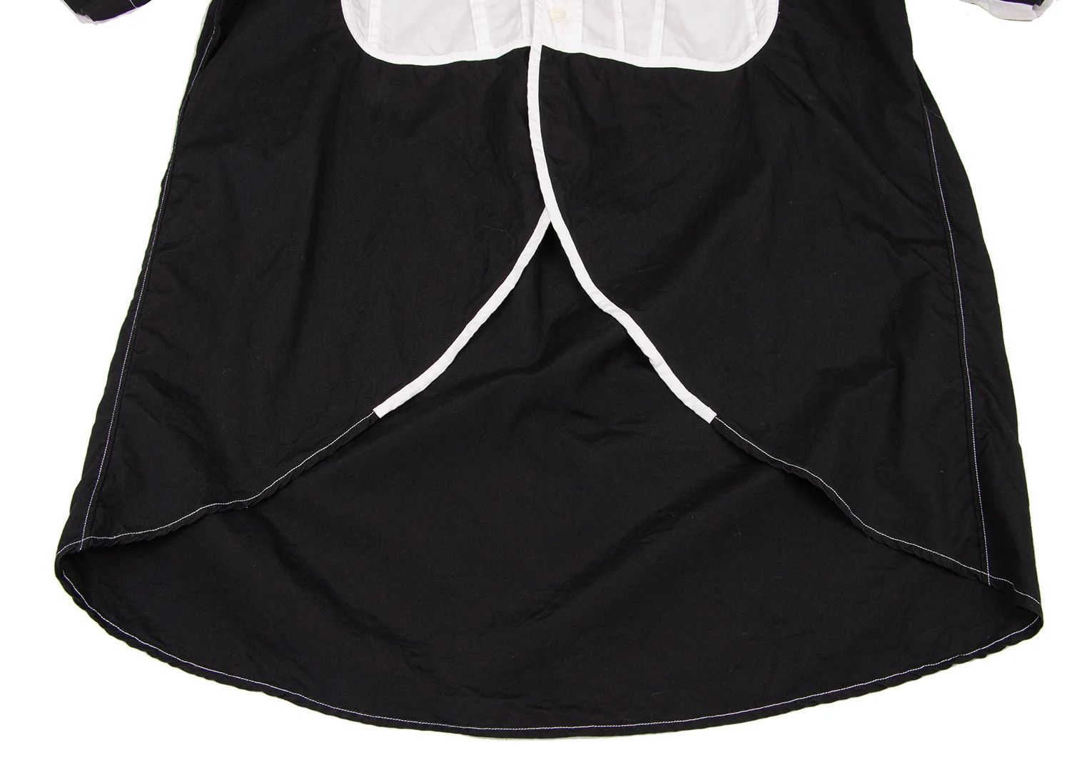 Ganryu Bicolor Short Sleeve Shirt in Black and White, Size M Size US M / EU 48-50 / 2 - 7 Thumbnail