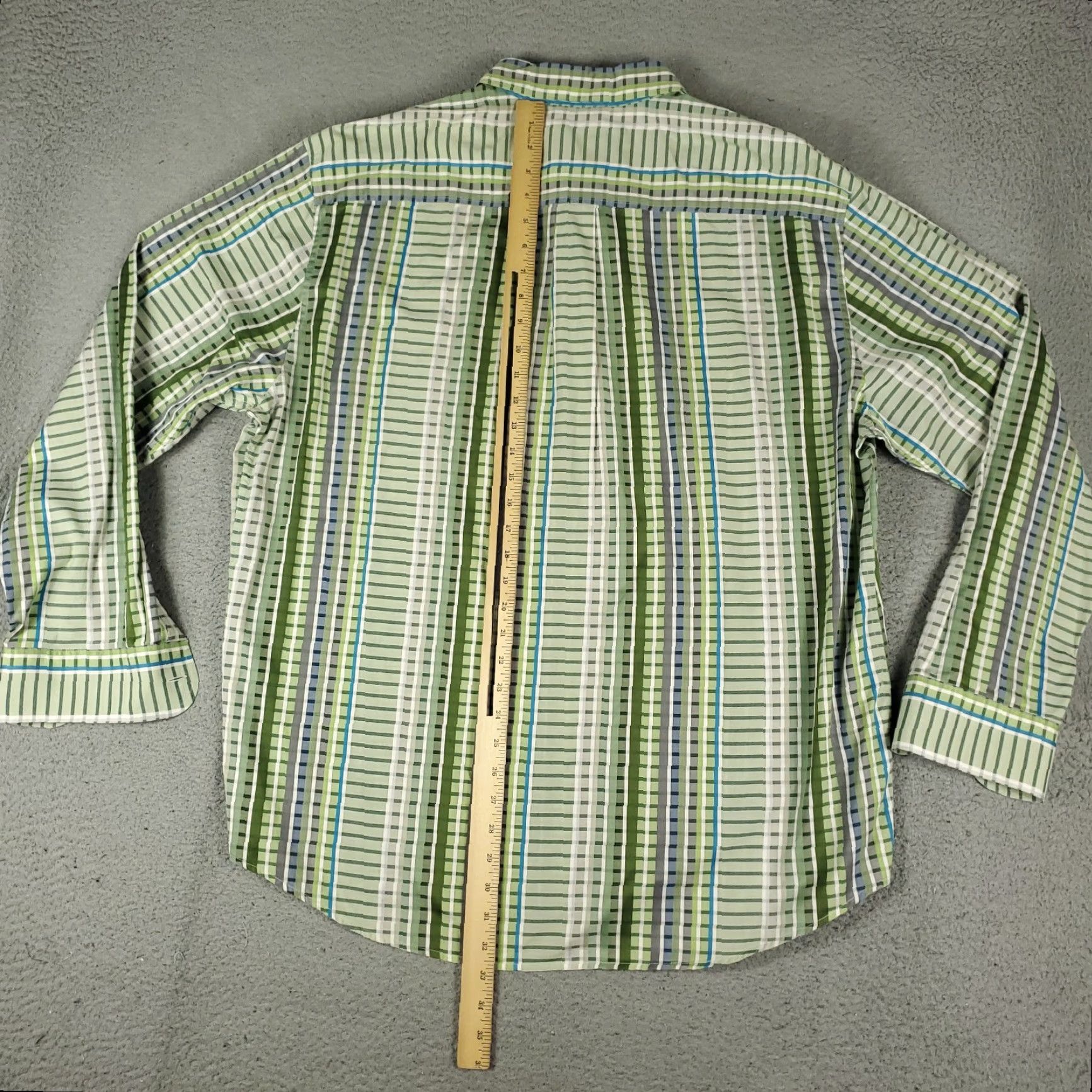Tommy Bahama Tommy Bahama Shirt Mens 2XL Green Striped Cotton Button-Up Long Sleeve Shirt Mens Size US XXL / EU 58 / 5 - 3 Thumbnail
