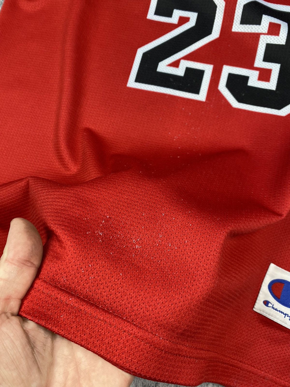 Champion × NBA × Vintage Vintage Champion Chicago Bulls Jordan 23 Jersey Tee Size US XXL / EU 58 / 5 - 11 Thumbnail