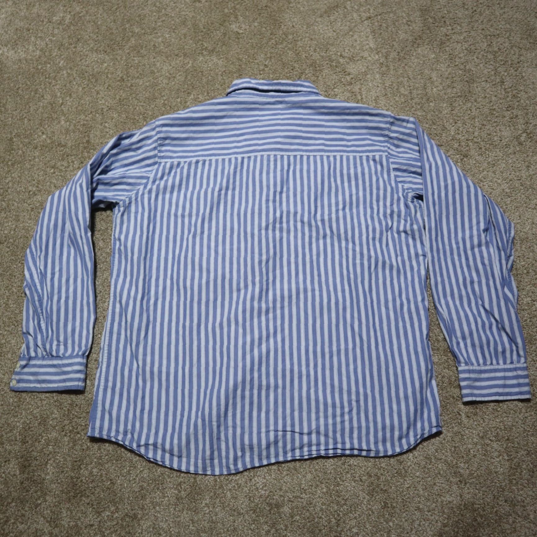 Camel VINTAGE Red Camel Shirt Western Button-Down Long Sleeve Plaid 100% Cotton Size XL Blue Mens Stripes Casual Workwear 90s Cowboy Outdoor Southwestern Size US XL / EU 56 / 4 - 7 Thumbnail