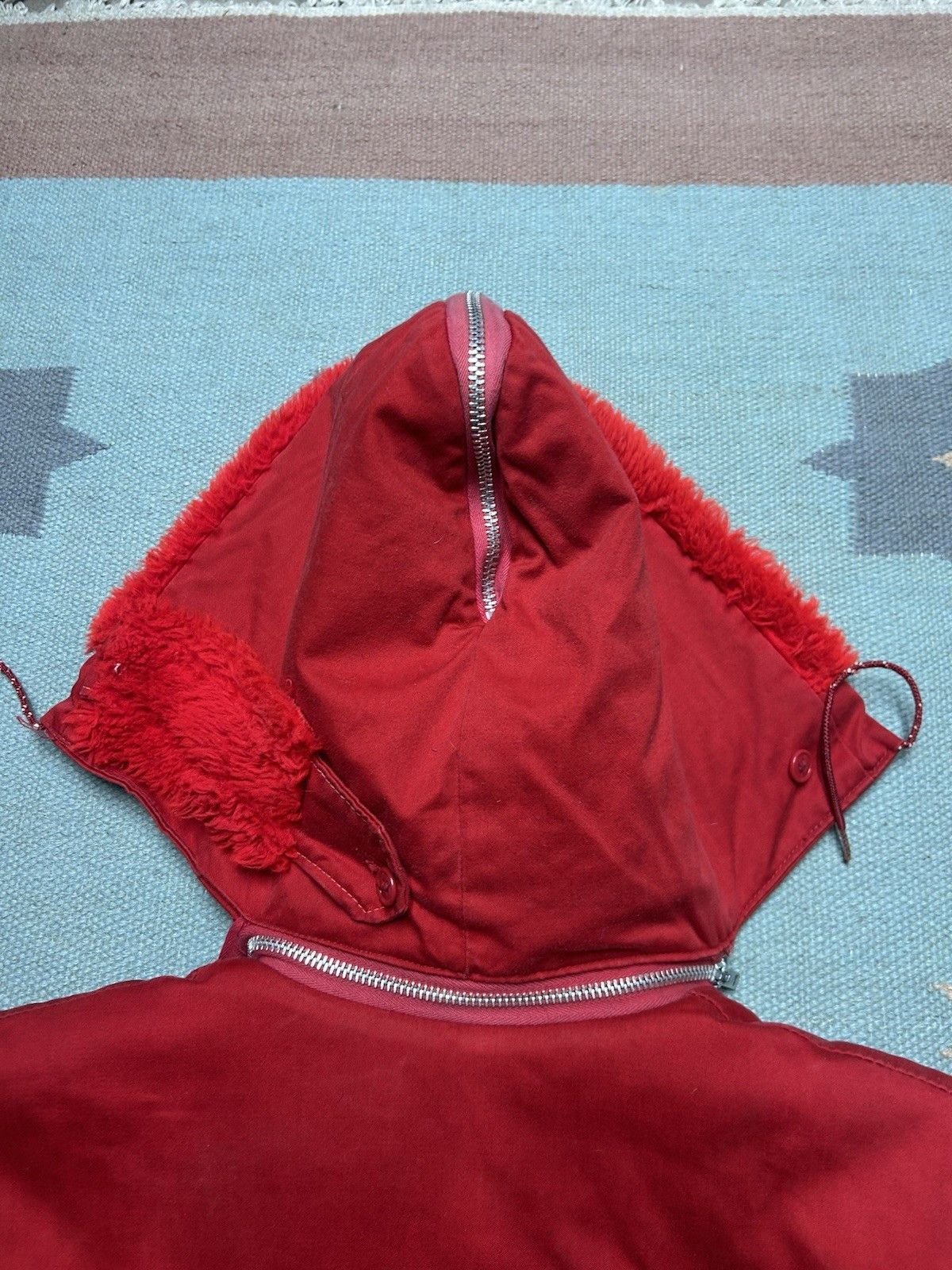 Vintage 1950s quilt lined parka jacket expedition survival red L Size US L / EU 52-54 / 3 - 10 Thumbnail