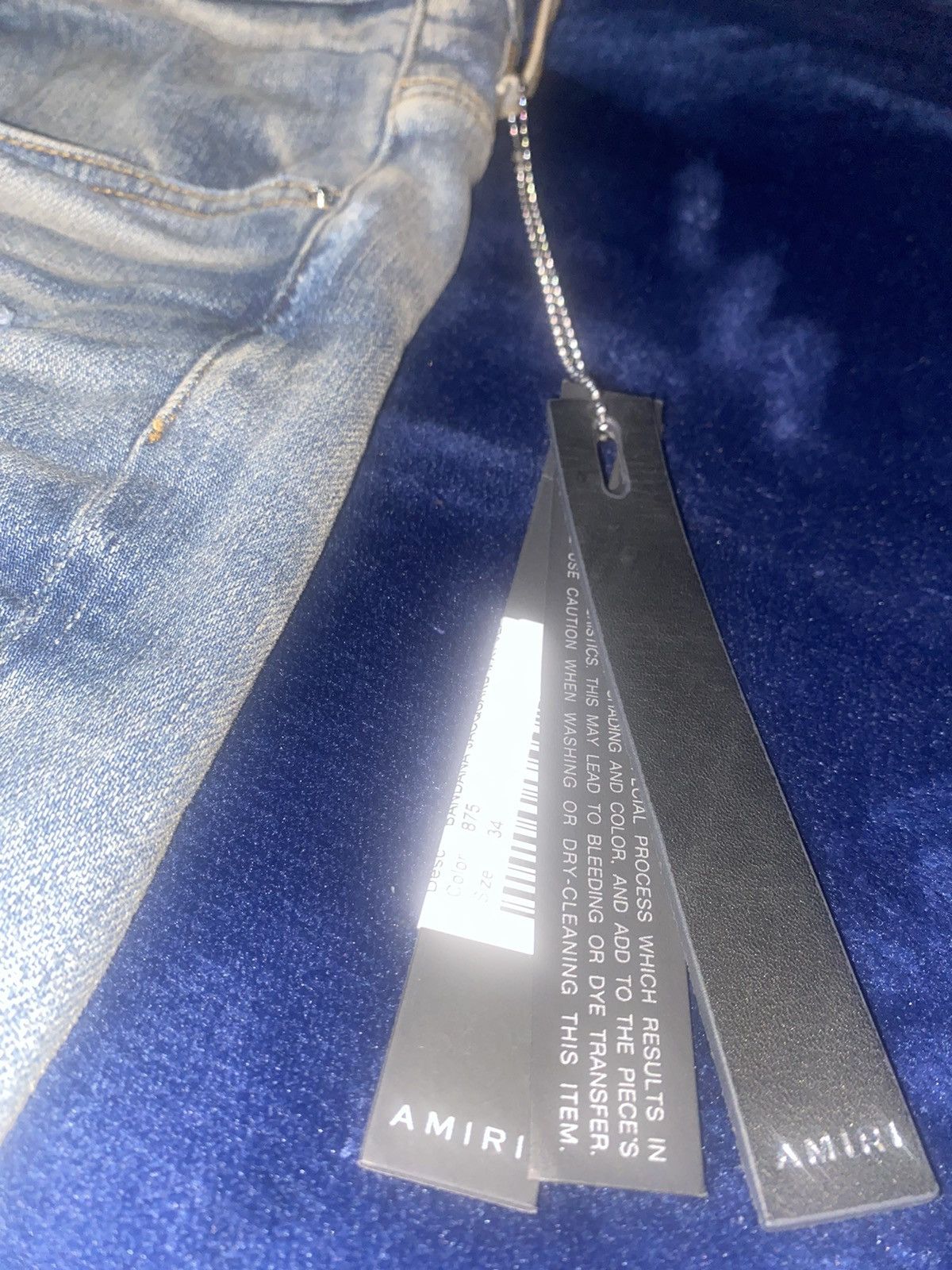 Amiri BANDANA JACQUARD MX1 JEAN Vintage Indigo Size US 34 / EU 50 - 4 Thumbnail